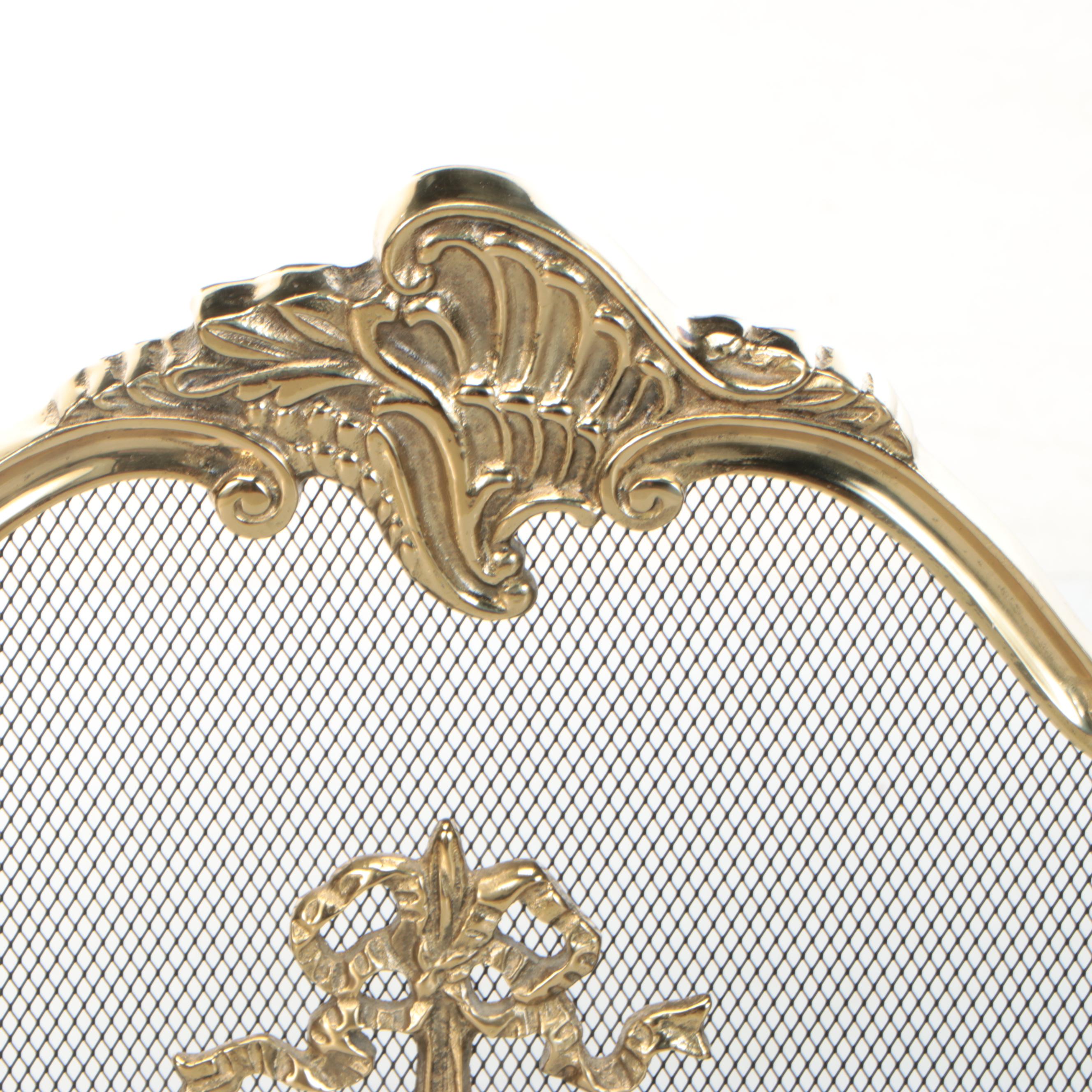 Rococo Style Footed Fireplace Screen