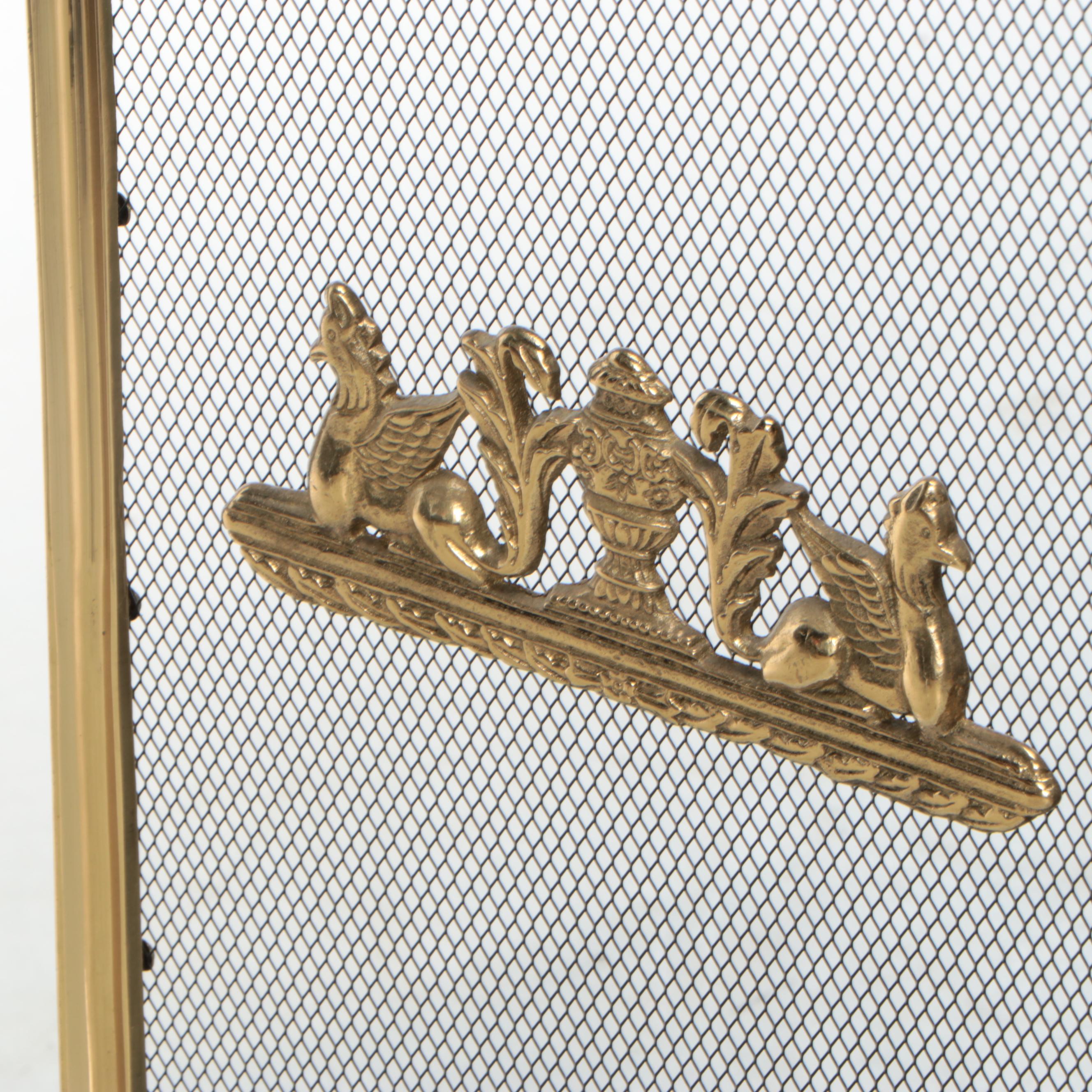 Rococo Style Footed Fireplace Screen