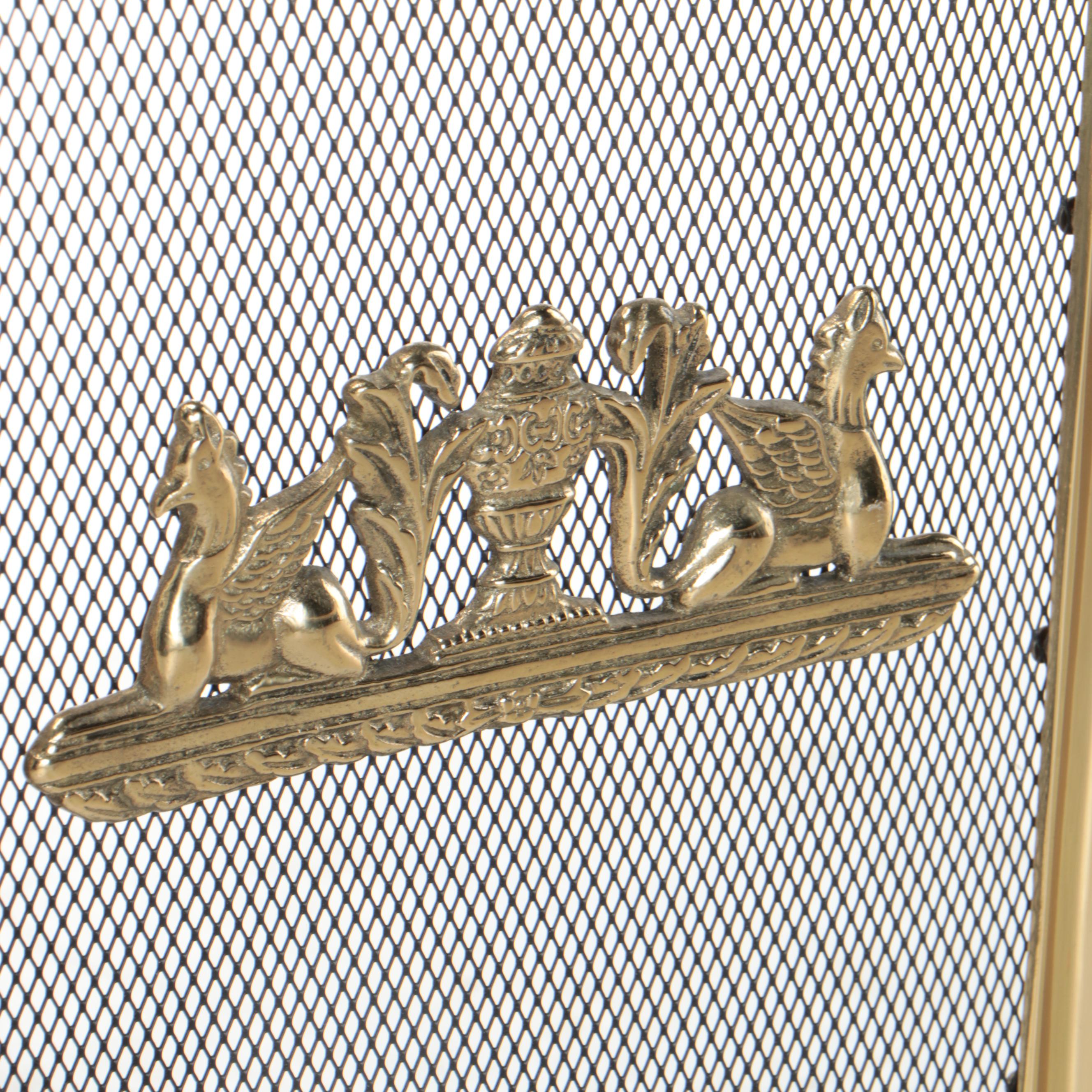 Rococo Style Footed Fireplace Screen