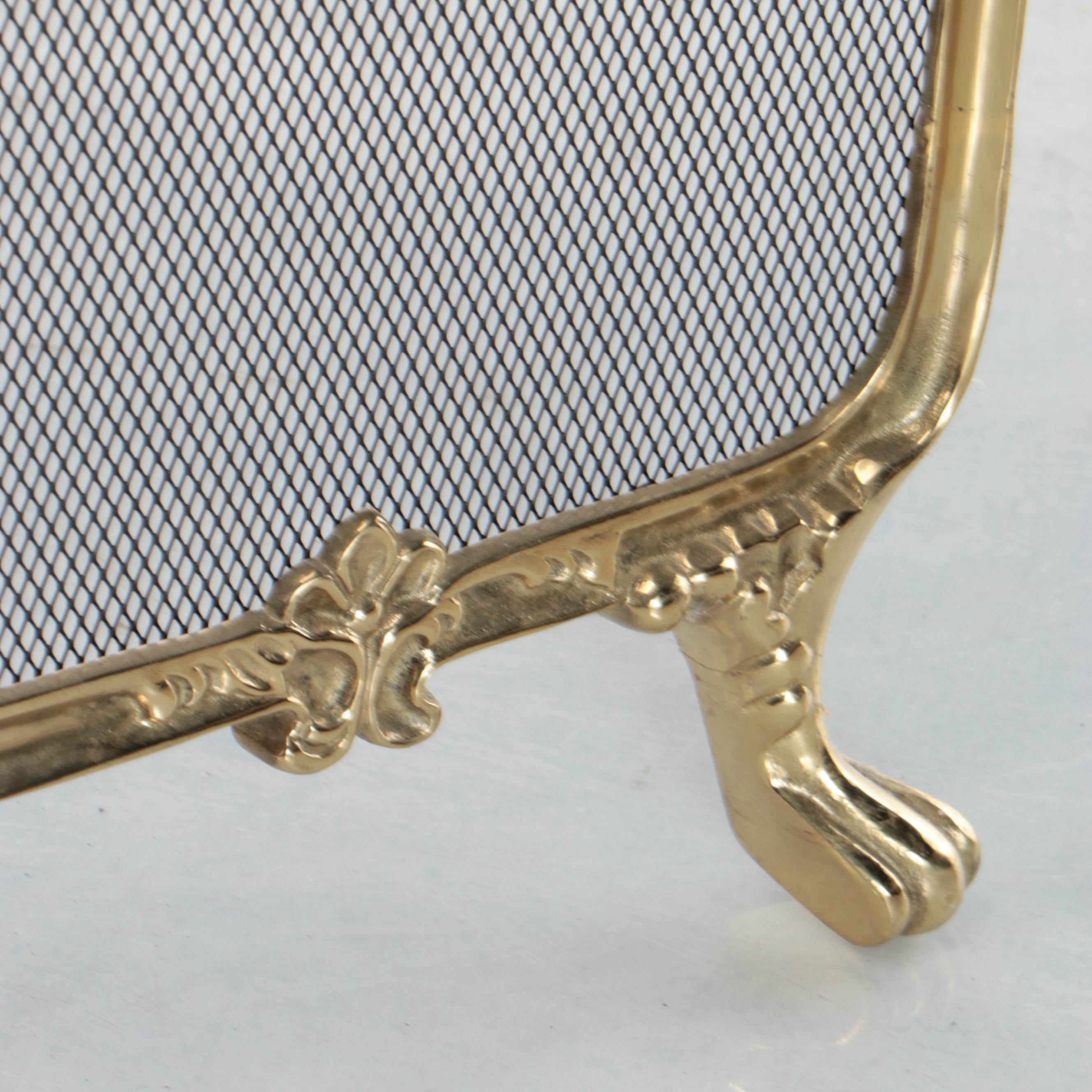 Rococo Style Footed Fireplace Screen
