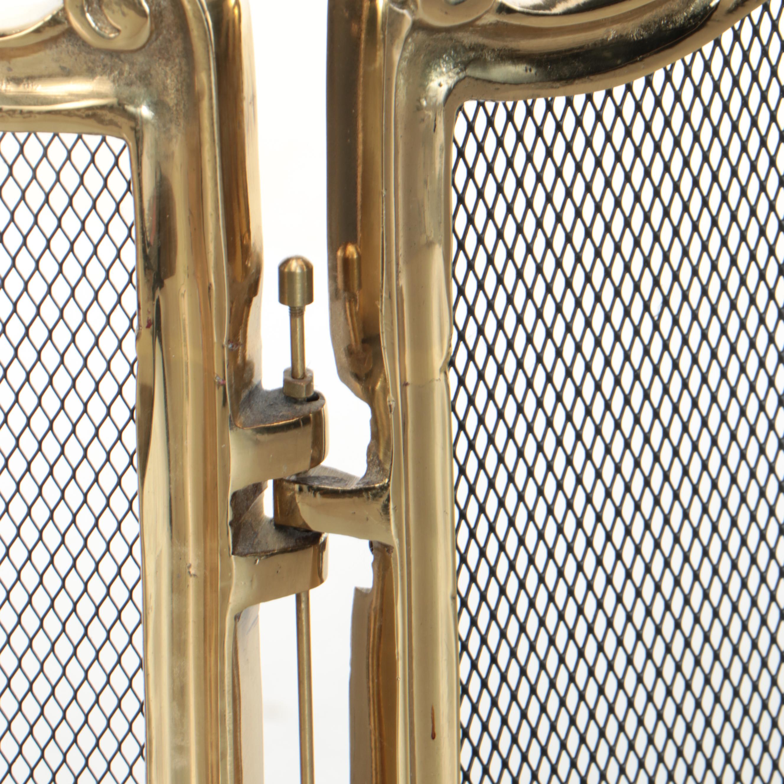 Rococo Style Footed Fireplace Screen