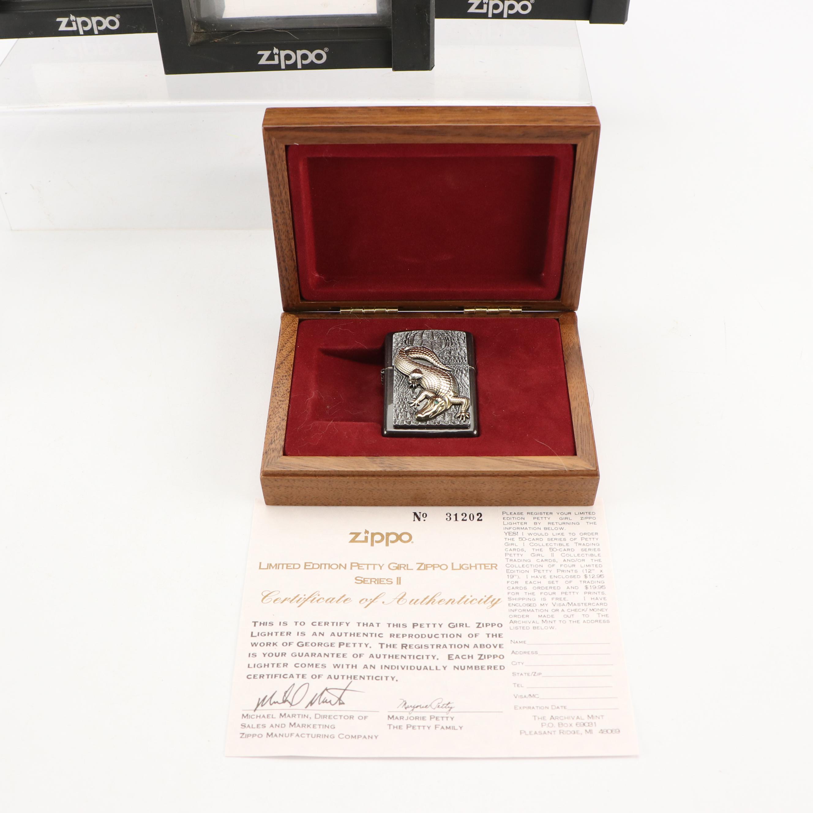 Limited Edition "Petty Girl" and Other Collector and Novelty Zippo Lighters