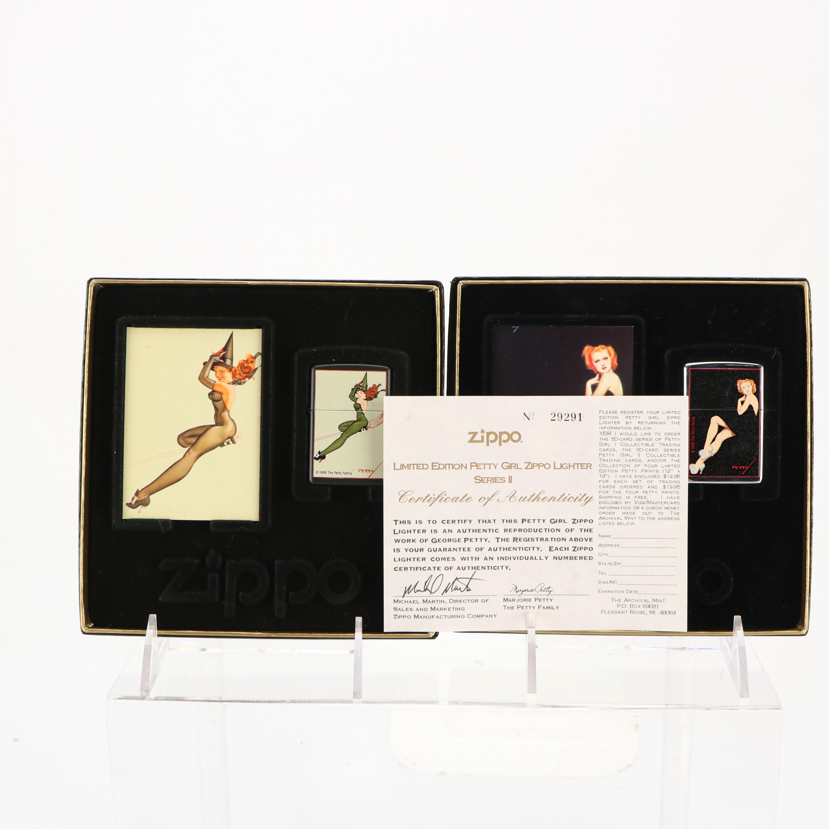Limited Edition "Petty Girl" and Other Collector and Novelty Zippo Lighters