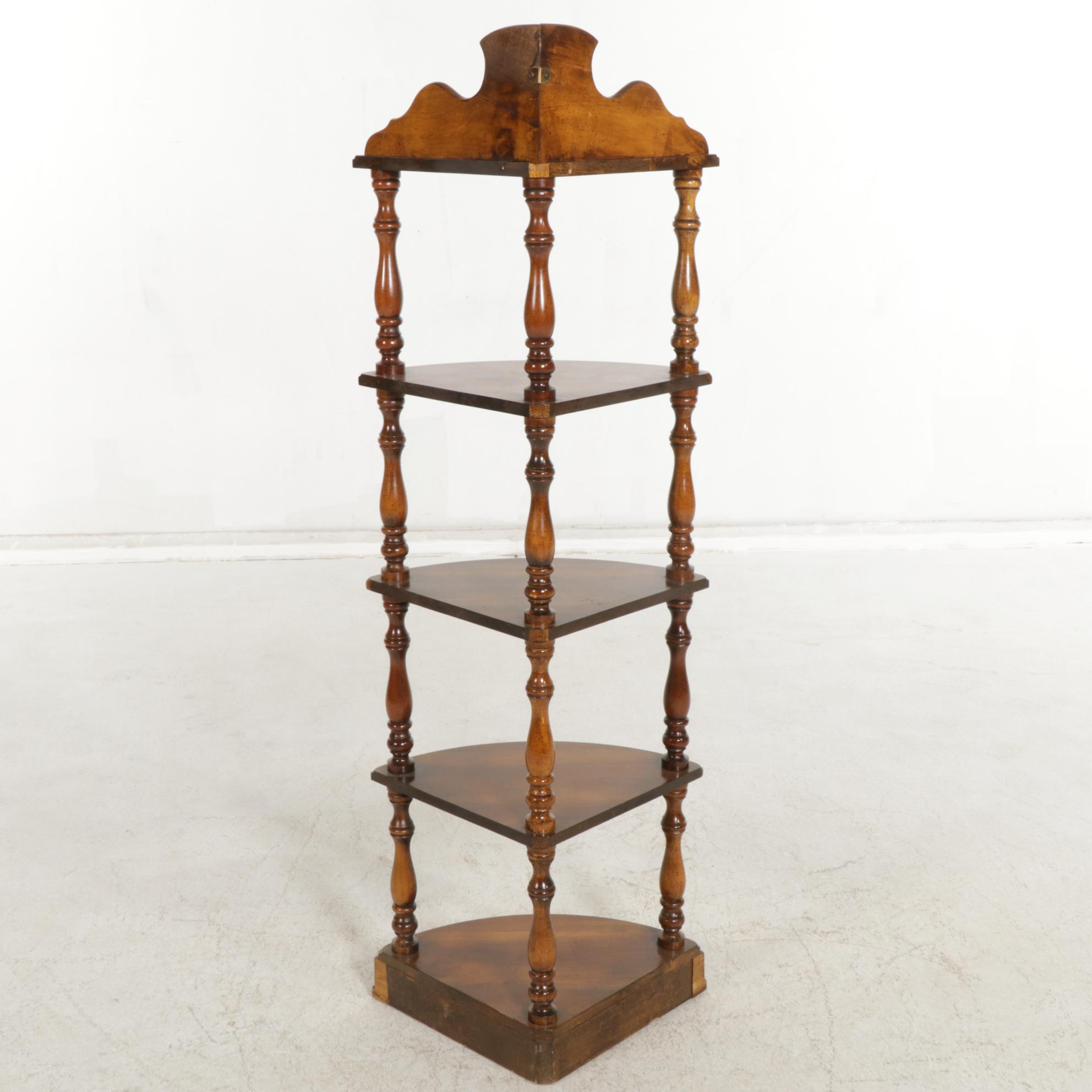 Victorian Eastlake Style Corner Whatnot Shelf