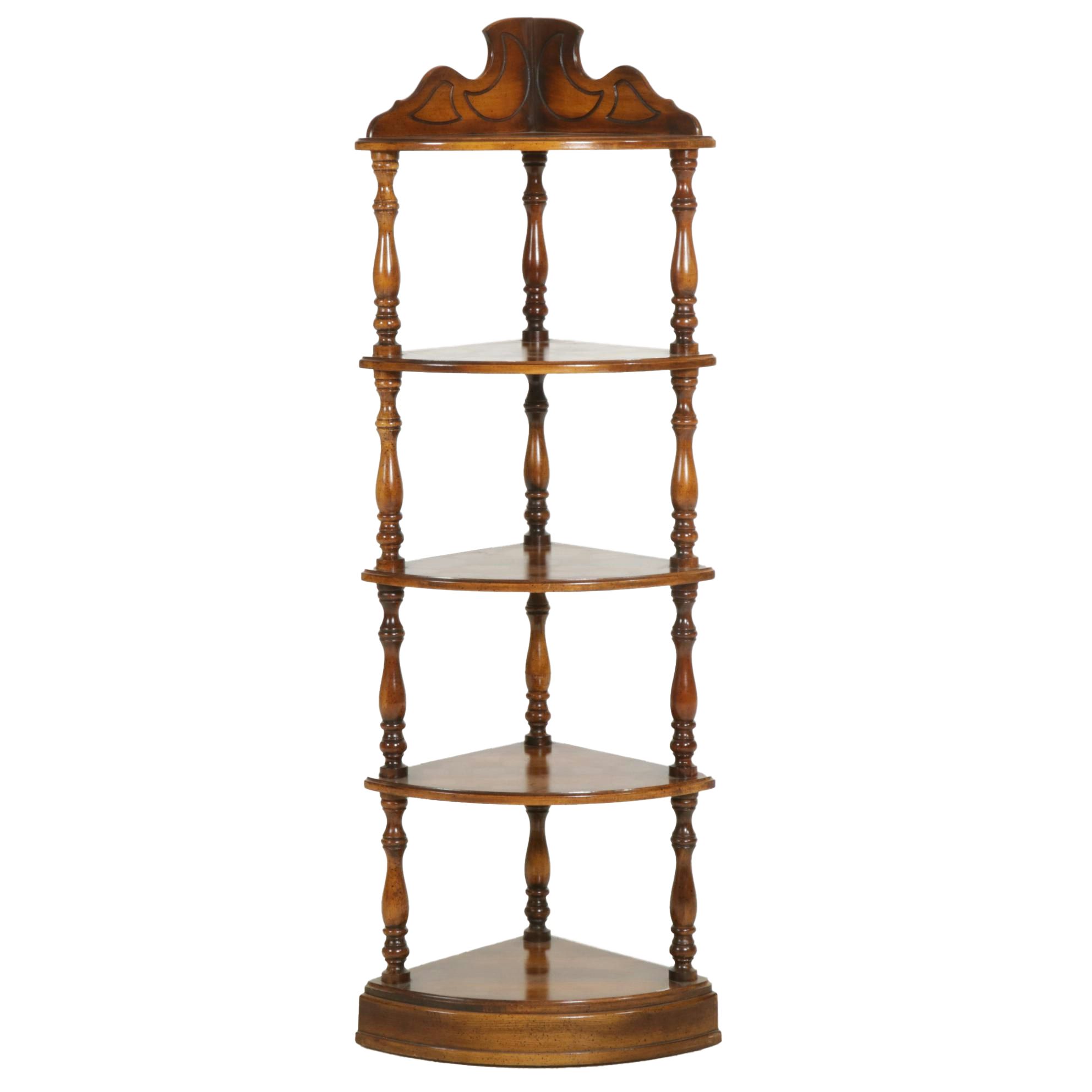 Victorian Eastlake Style Corner Whatnot Shelf