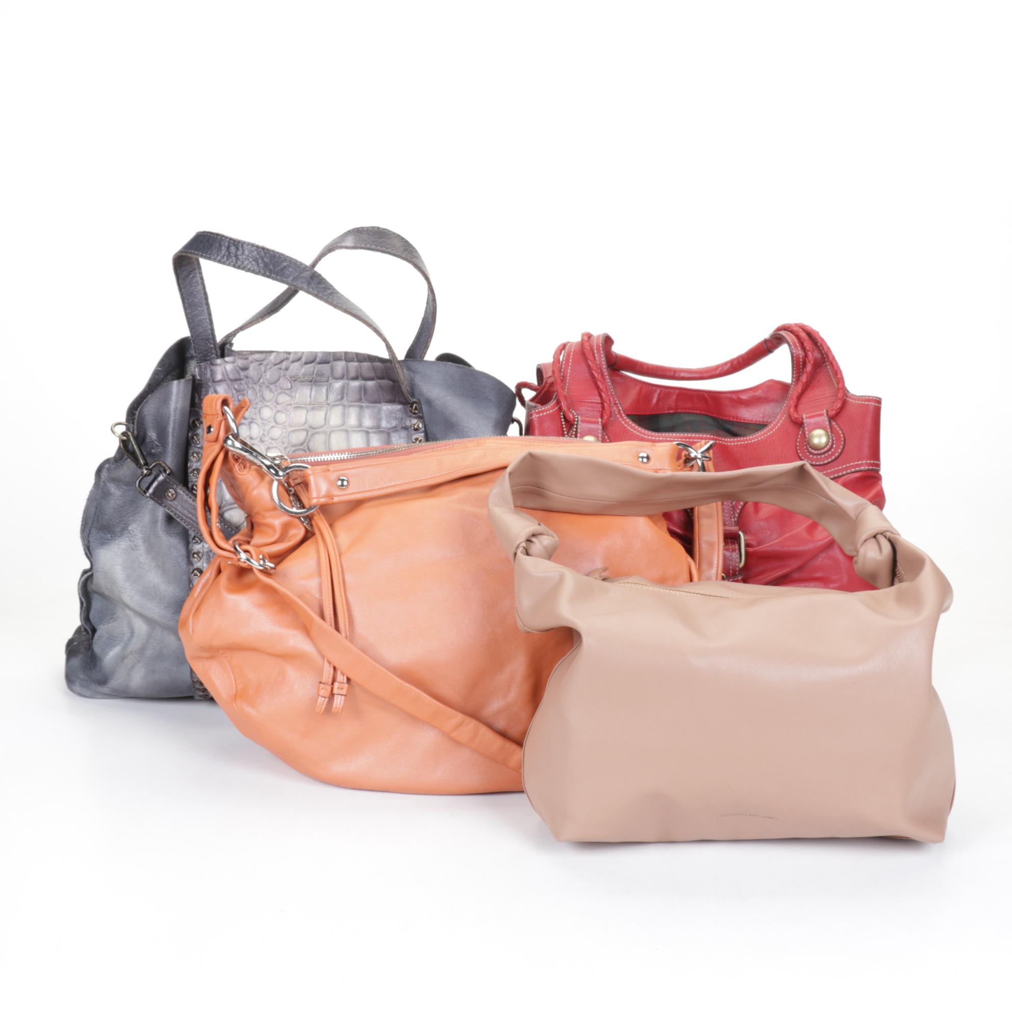 Coach Burnt Orange Leather Hobo Bag with Italian Embossed Leather Satchel & More