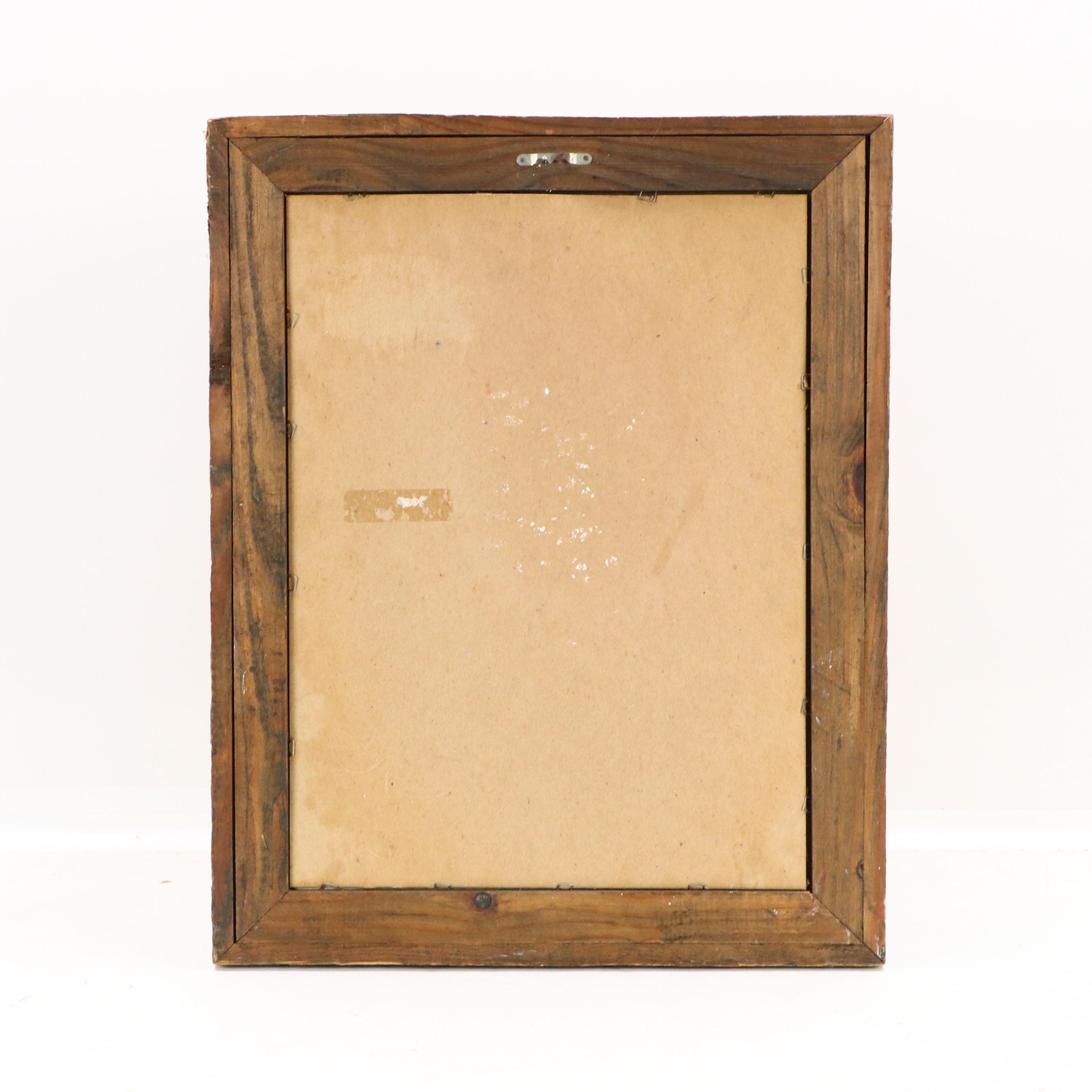 Maritime Oil Painting with Clipper Ship, Late 20th Century