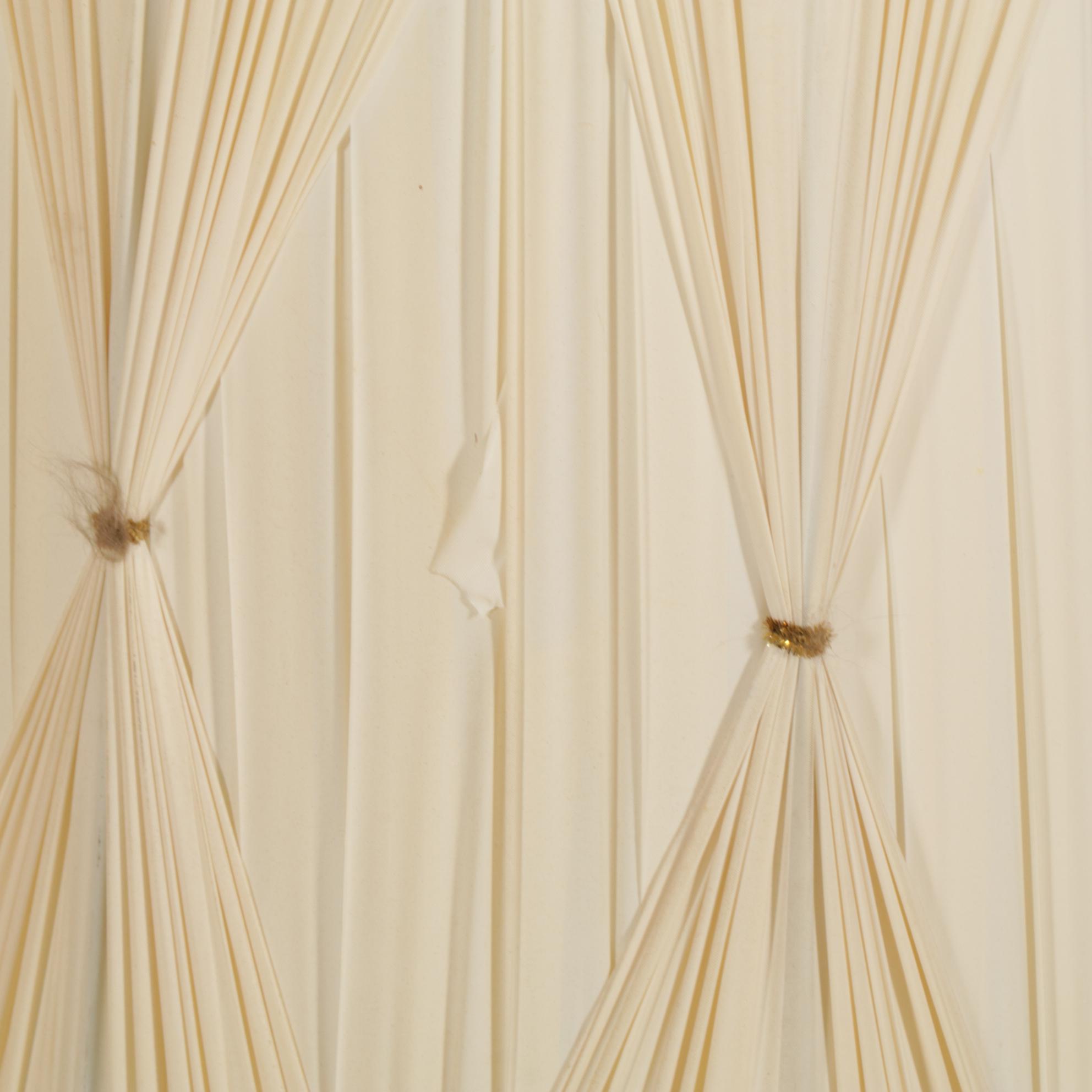 Hollywood Regency Glass & Brass Table Lamps with Custom Drum Shades, Vintage