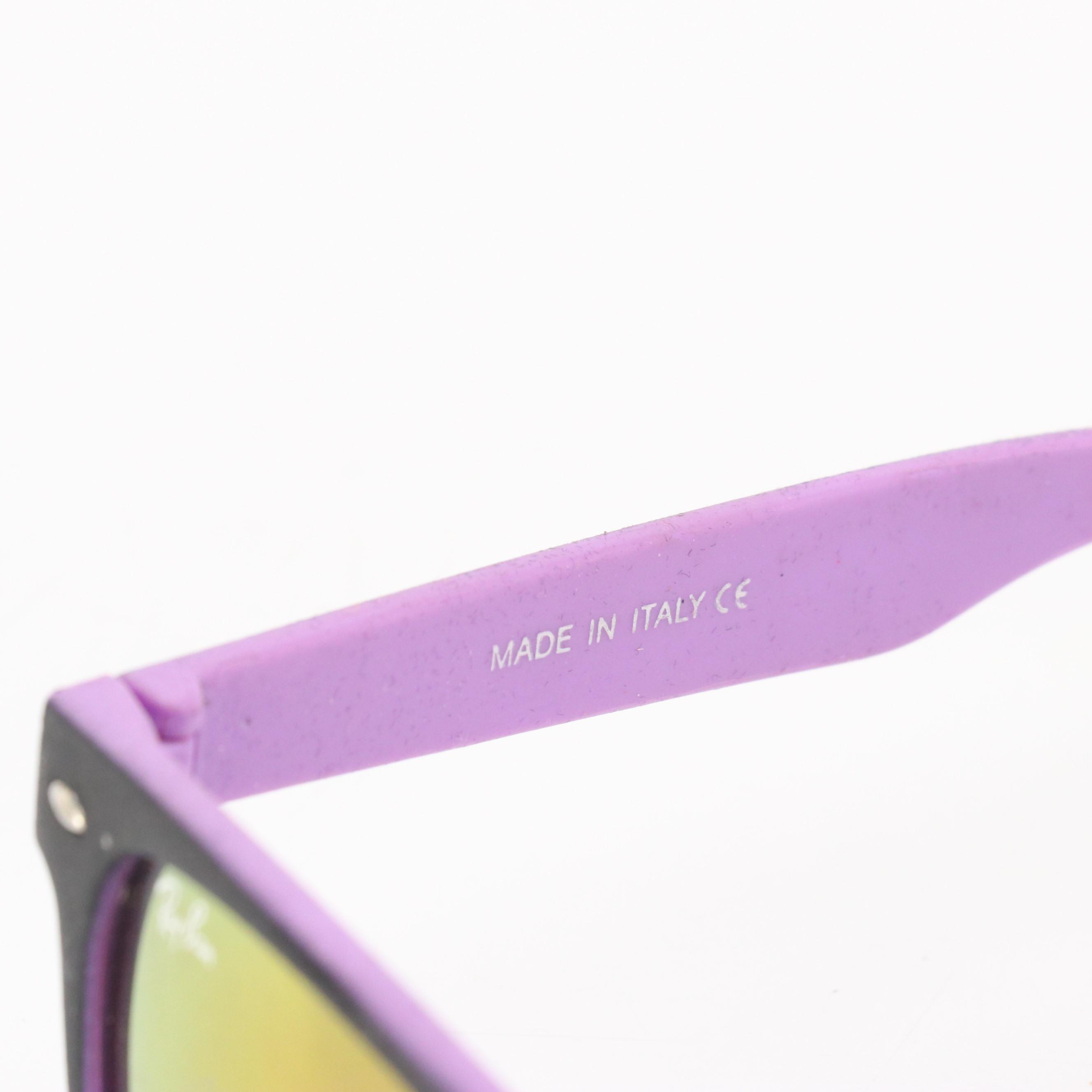 Ray-Ban Wayfarer Sunglasses in Black/Purple, With Case