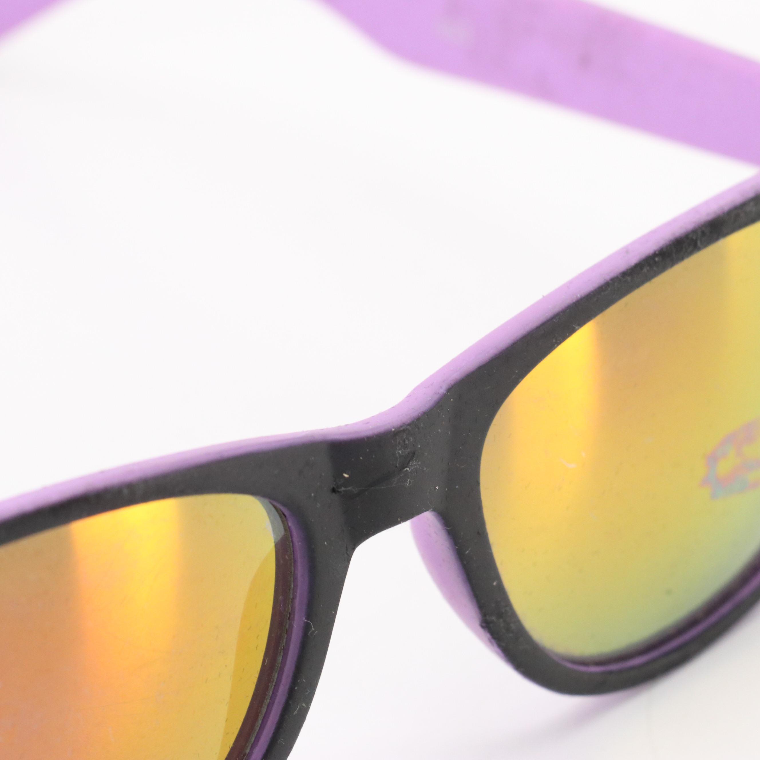 Ray-Ban Wayfarer Sunglasses in Black/Purple, With Case