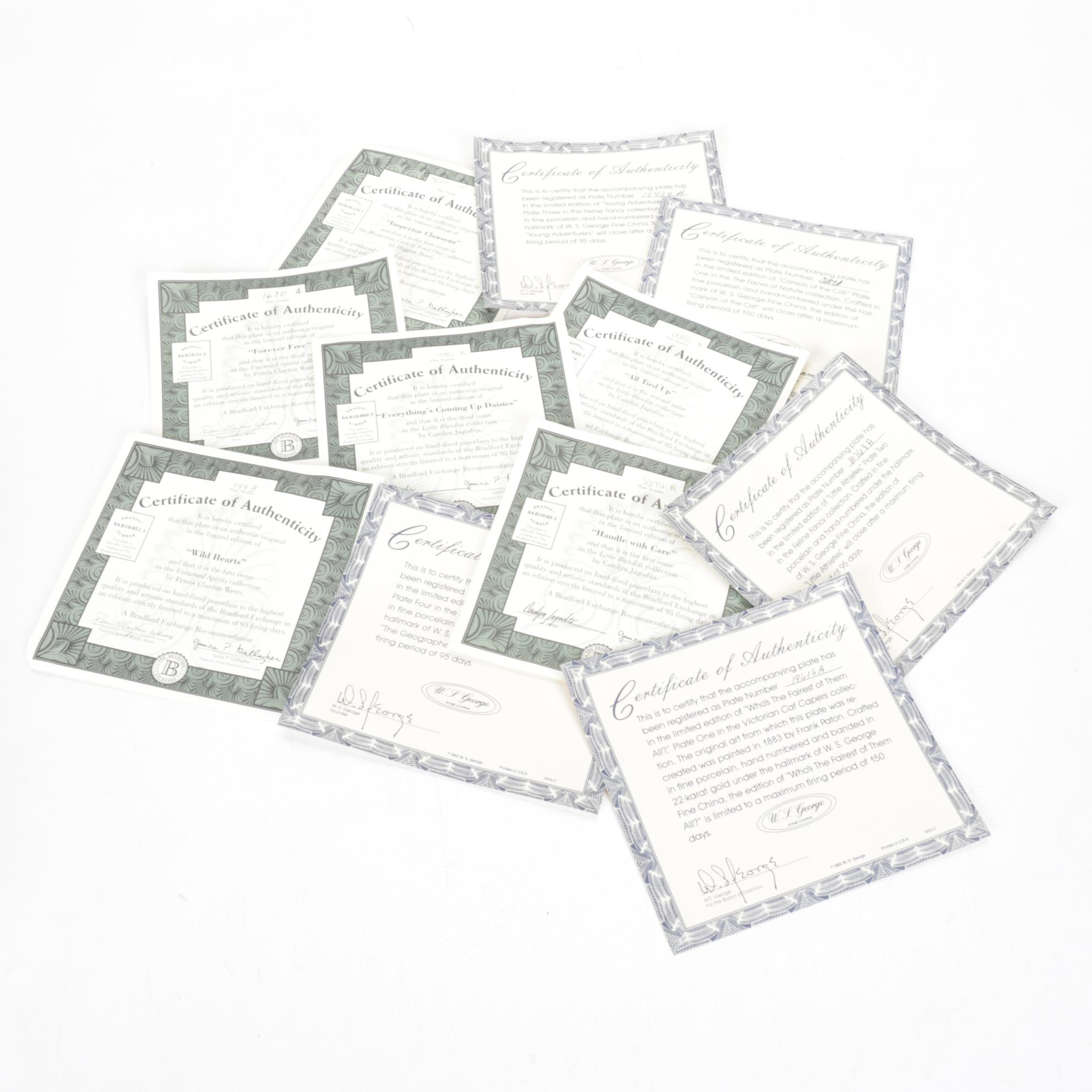 The Bradford Exchange W. S. George Porcelain Collector Plates