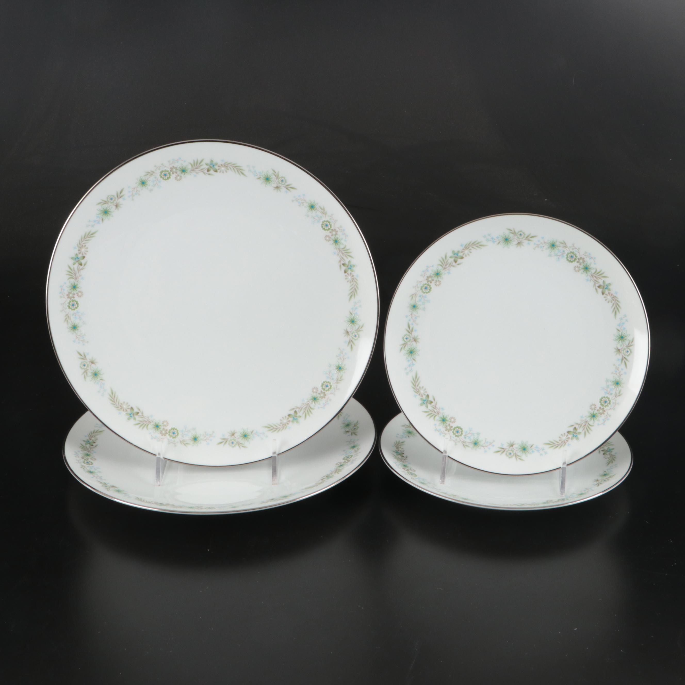 Noritake, Salem, and Other Ceramic Dinnerware with Art Vannes Crystal Ashtray