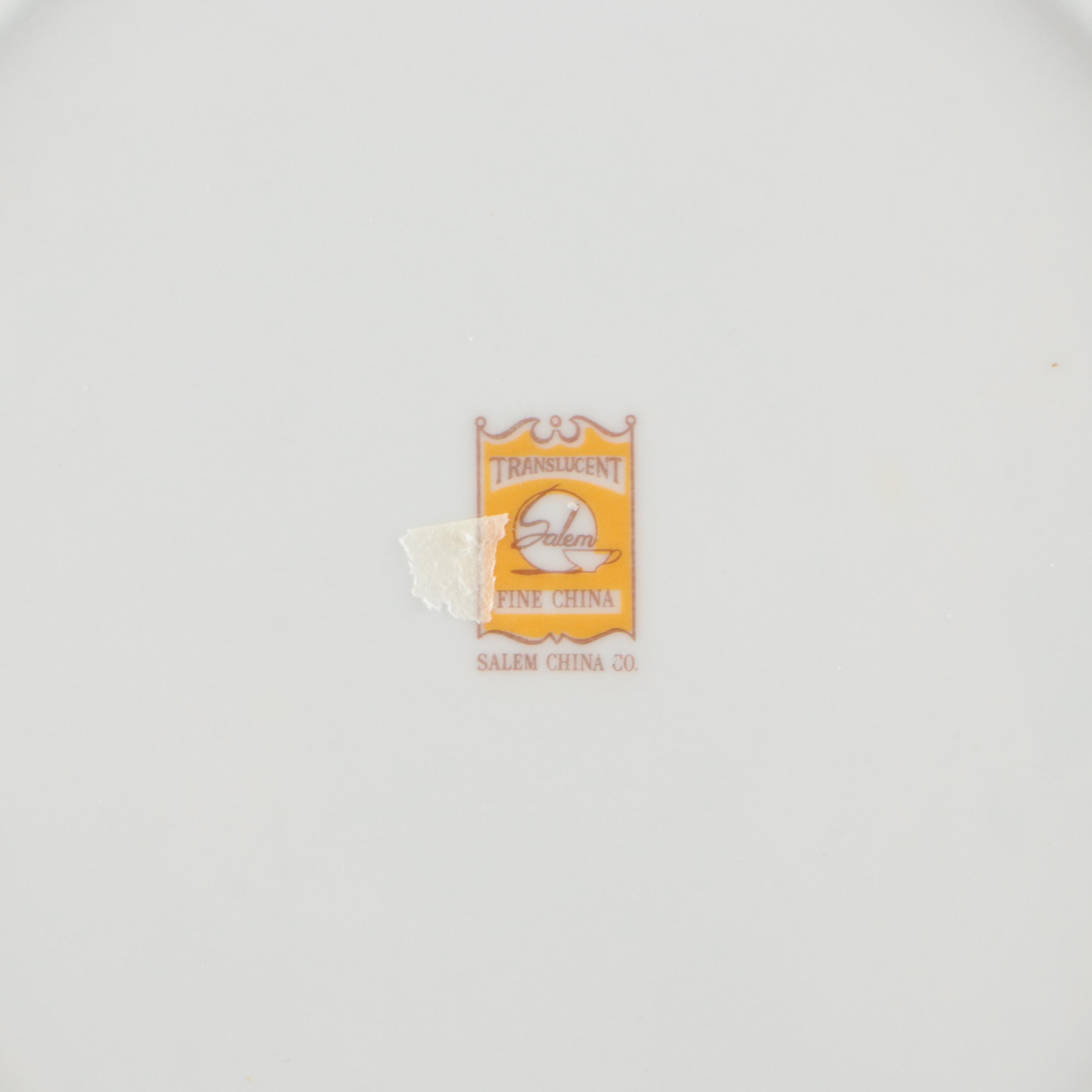 Noritake, Salem, and Other Ceramic Dinnerware with Art Vannes Crystal Ashtray