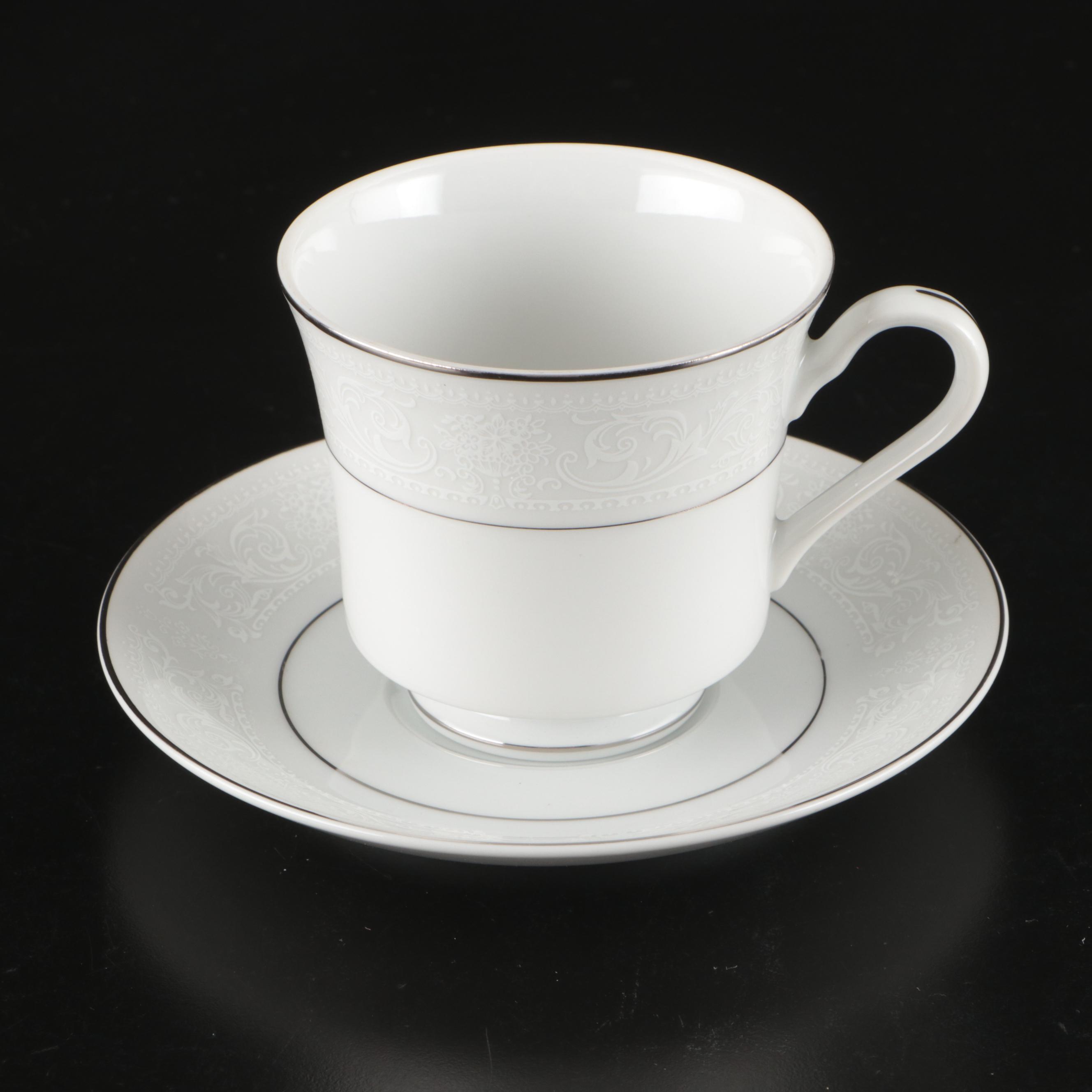 Noritake, Salem, and Other Ceramic Dinnerware with Art Vannes Crystal Ashtray