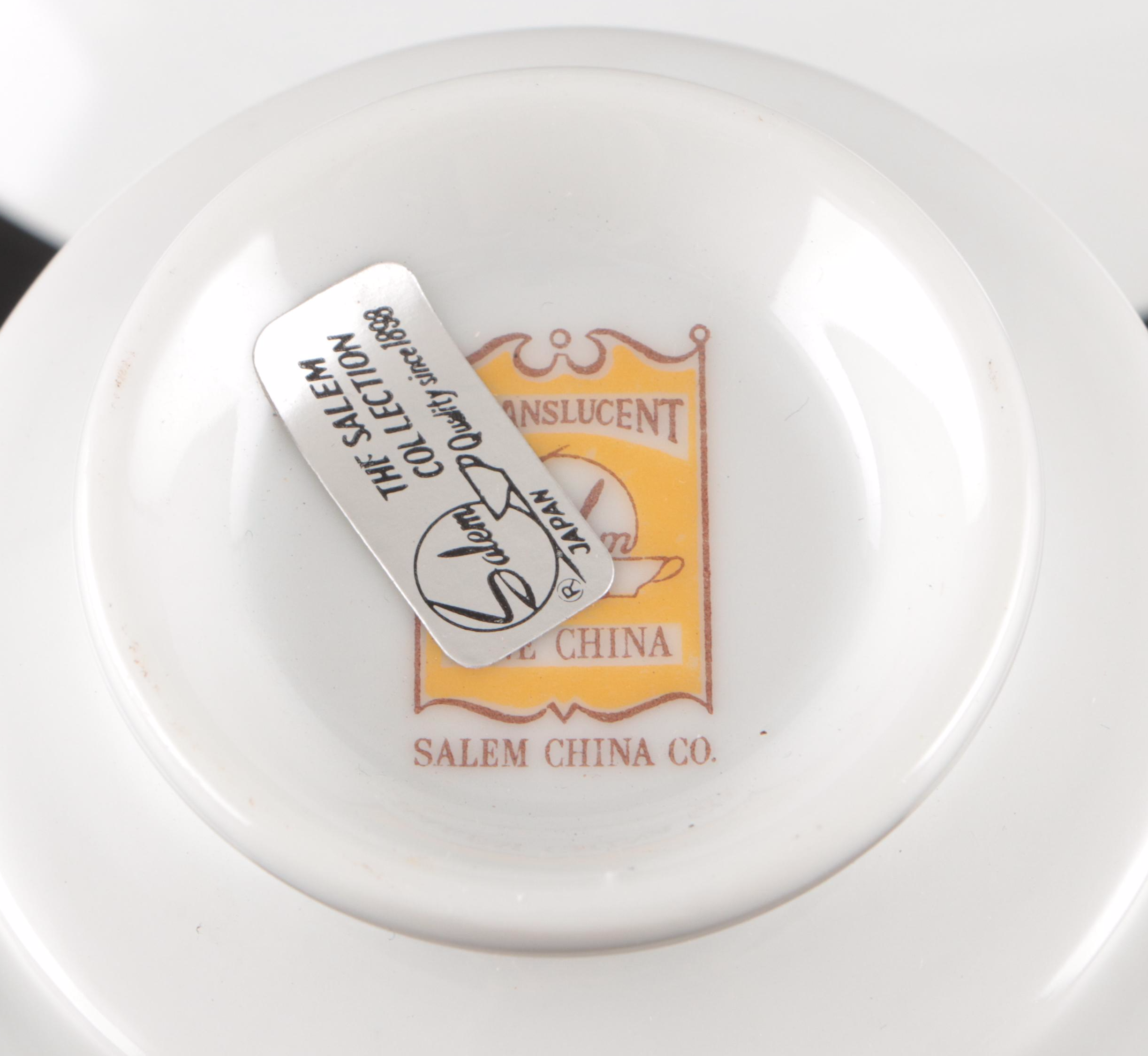 Noritake, Salem, and Other Ceramic Dinnerware with Art Vannes Crystal Ashtray