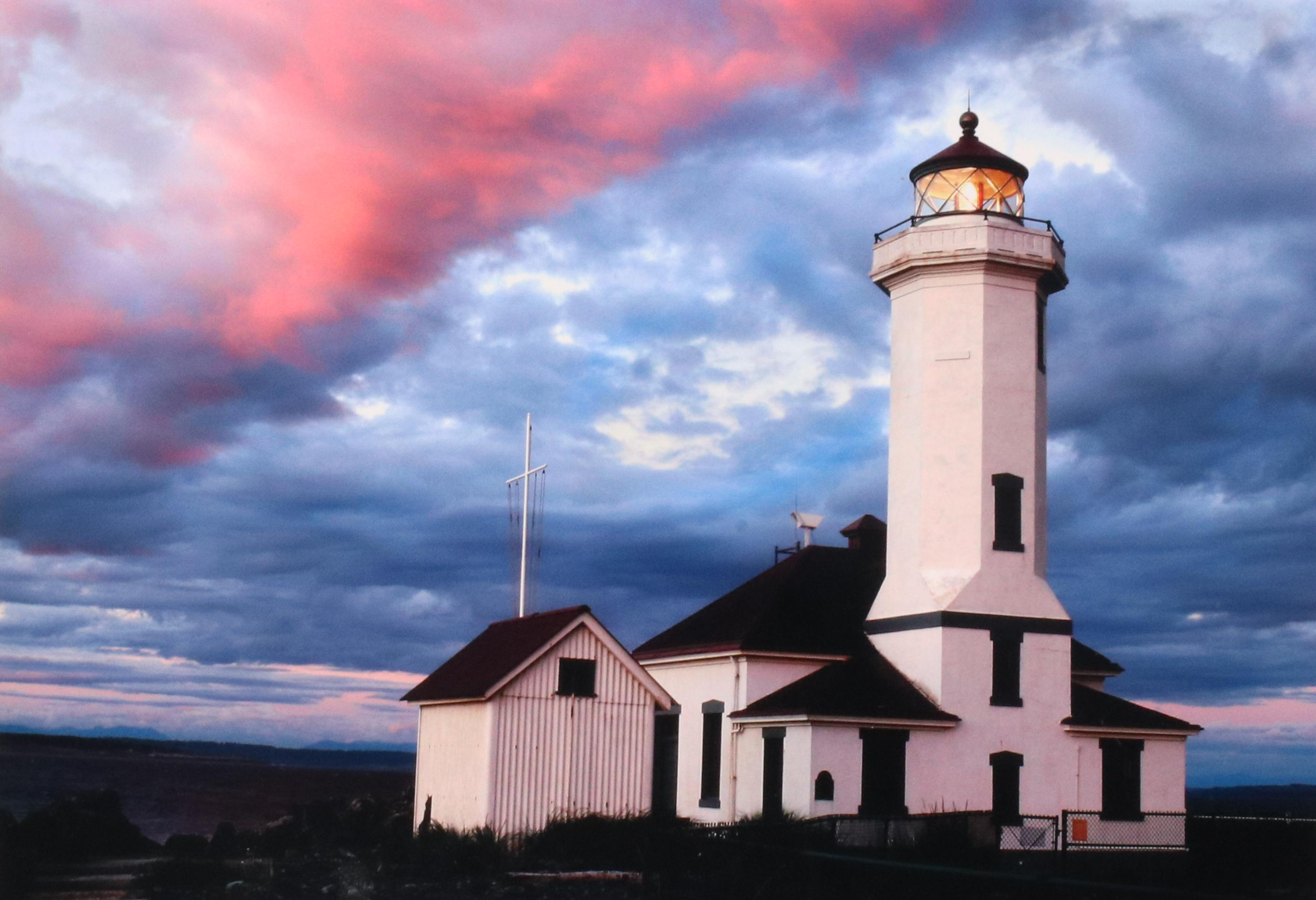 David Schmitt Coastal Landscape Digital Photograph "Fort Worden Light"