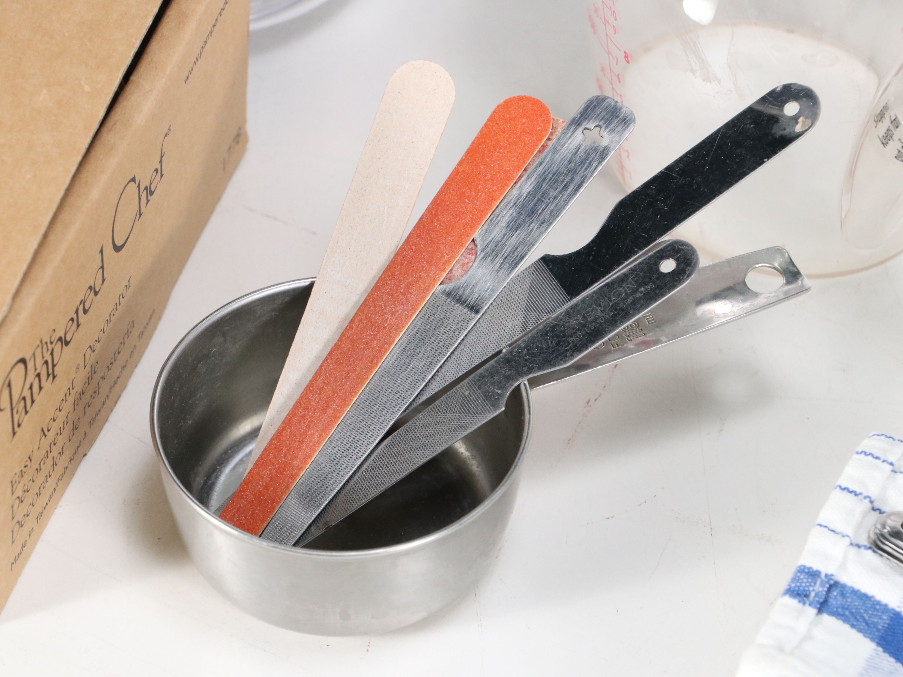 Corning Ware Stoneware Bakeware with Anchor Hocking Measuring Cups and More