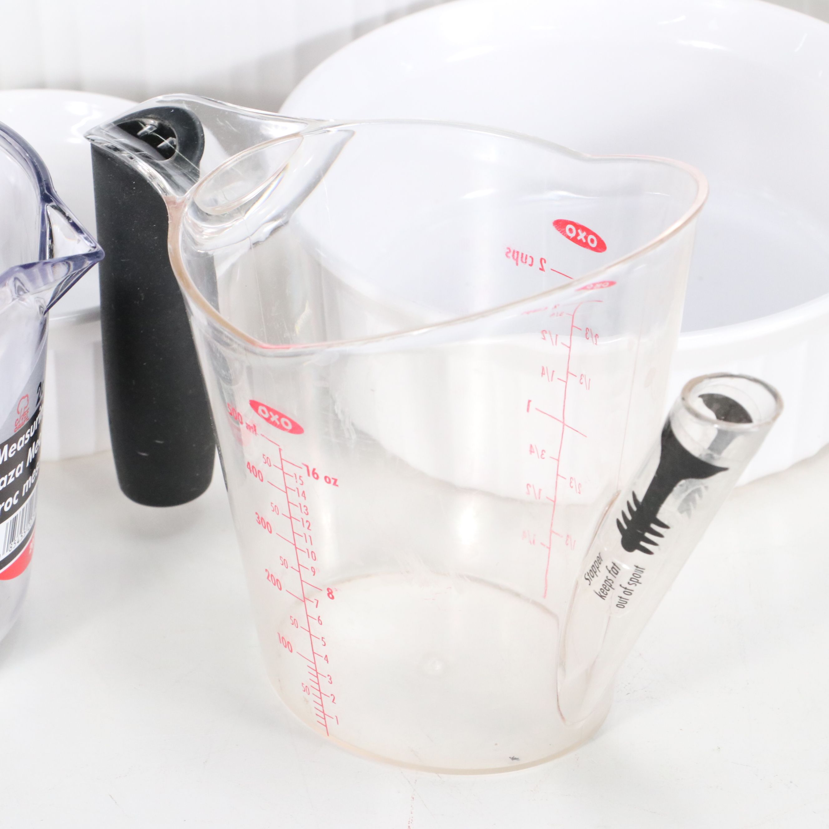 Corning Ware Stoneware Bakeware with Anchor Hocking Measuring Cups and More