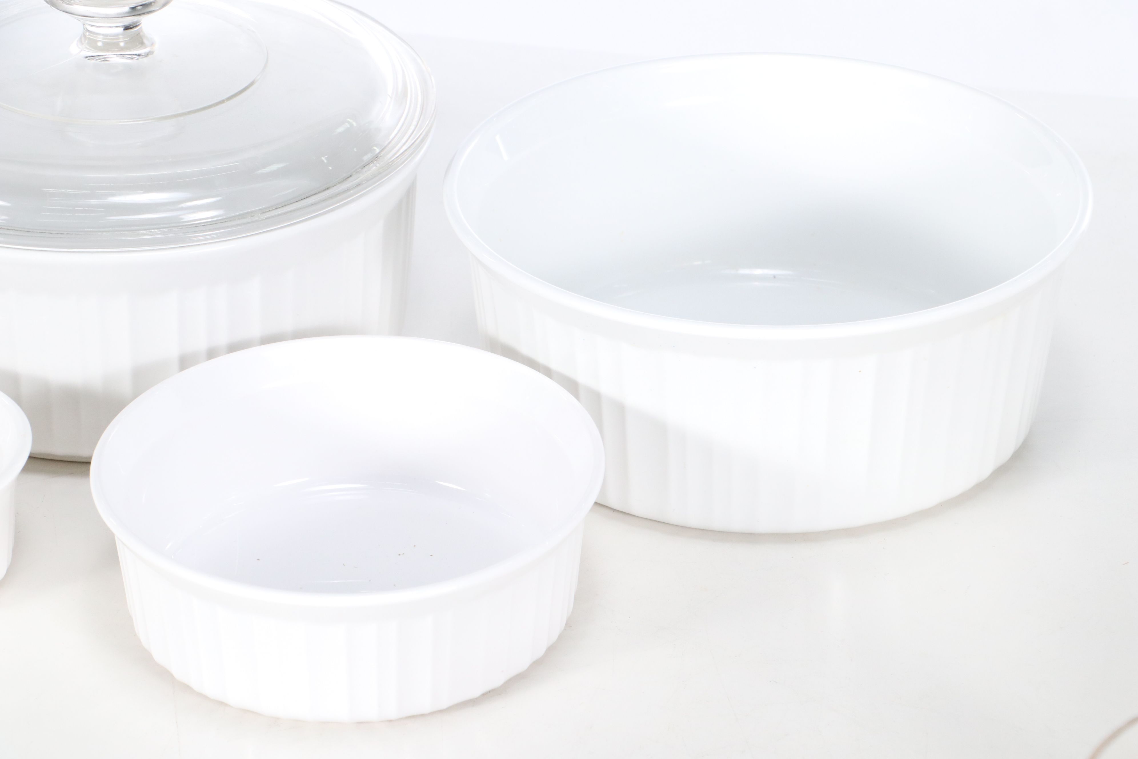 Corning Ware Stoneware Bakeware with Anchor Hocking Measuring Cups and More