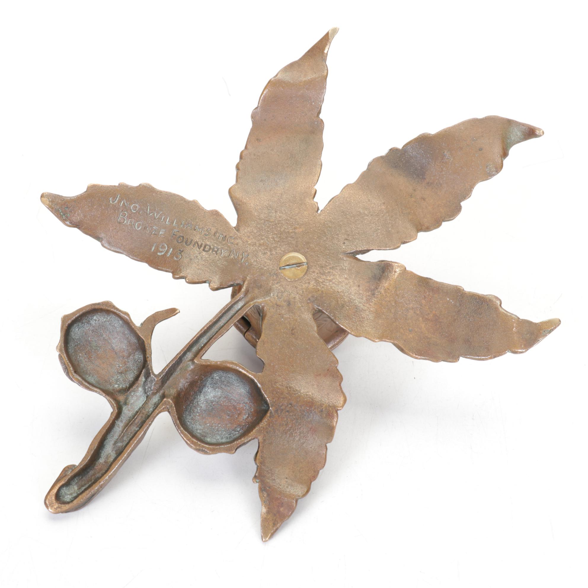 Bronze Buckeye Inkwell for Ohio Society of New York, 1913