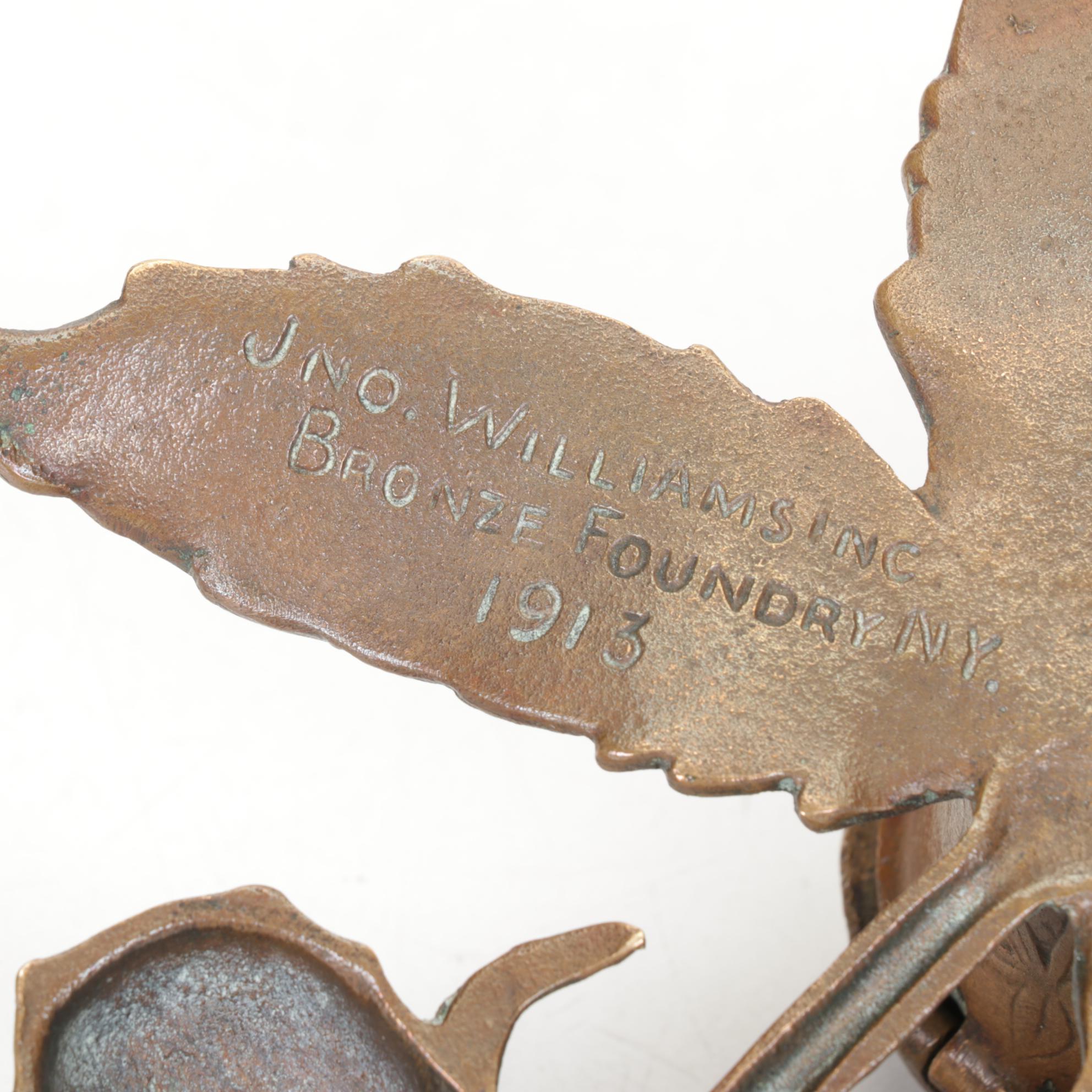 Bronze Buckeye Inkwell for Ohio Society of New York, 1913
