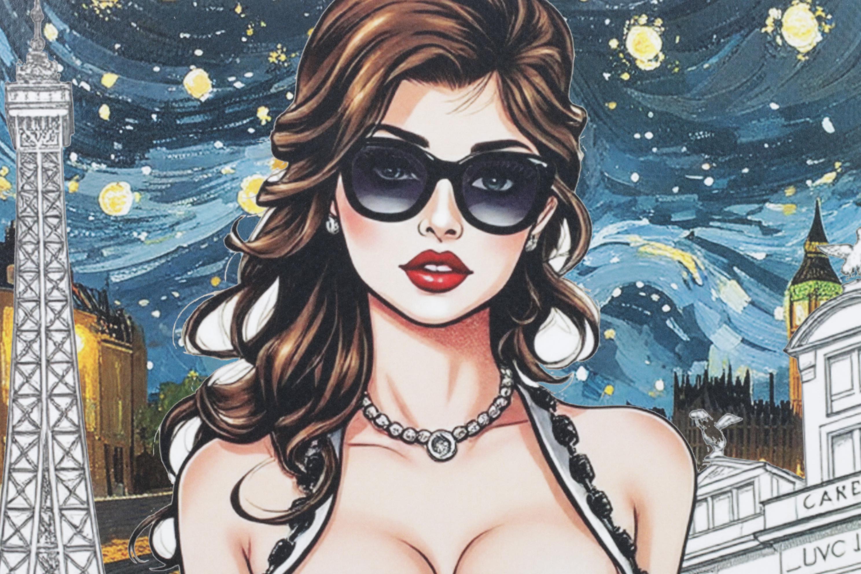 Death NYC Pop Art Graphic Print Homage to Chanel & Van Gogh, 2025