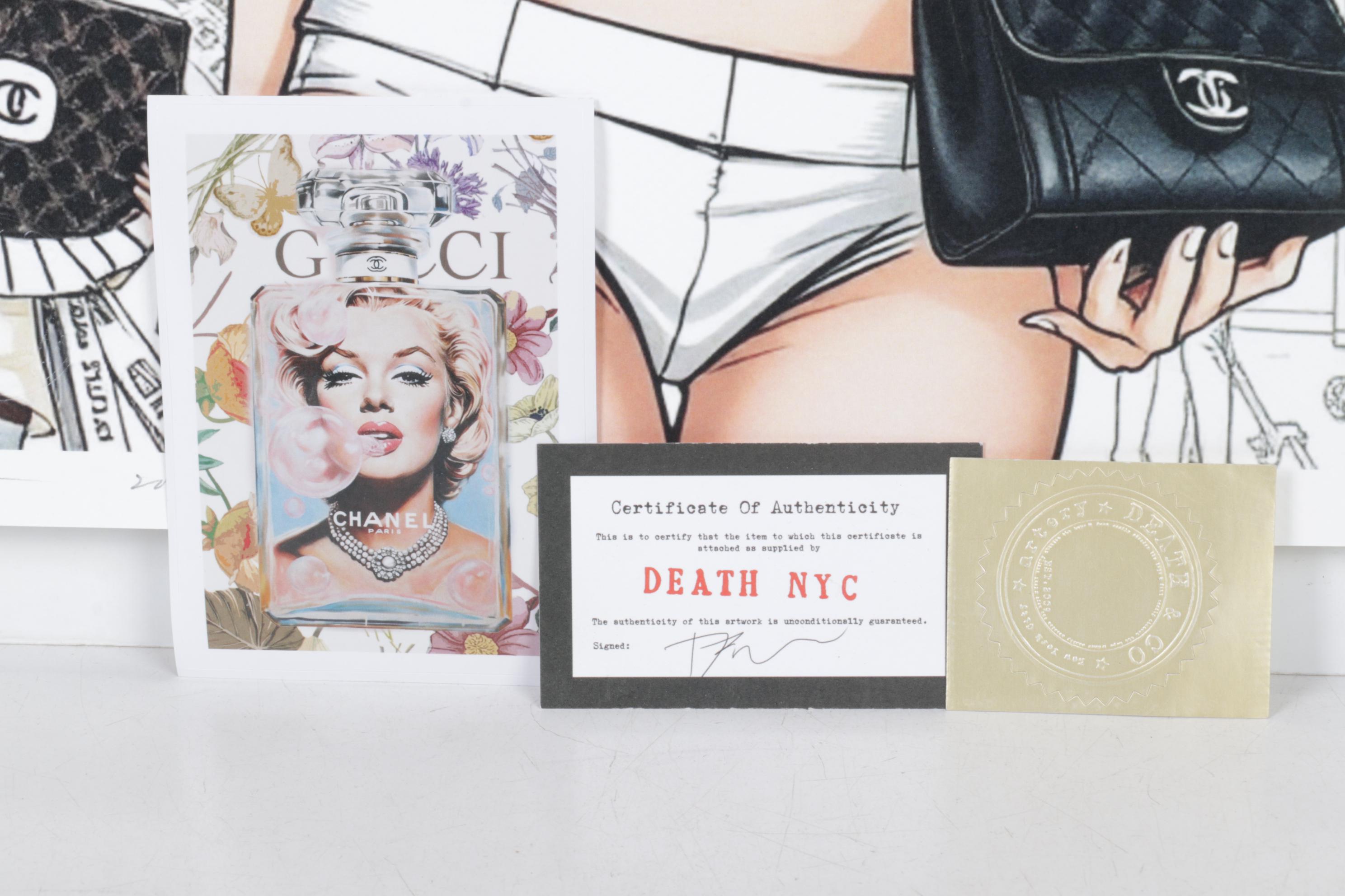 Death NYC Pop Art Graphic Print Homage to Chanel & Van Gogh, 2025