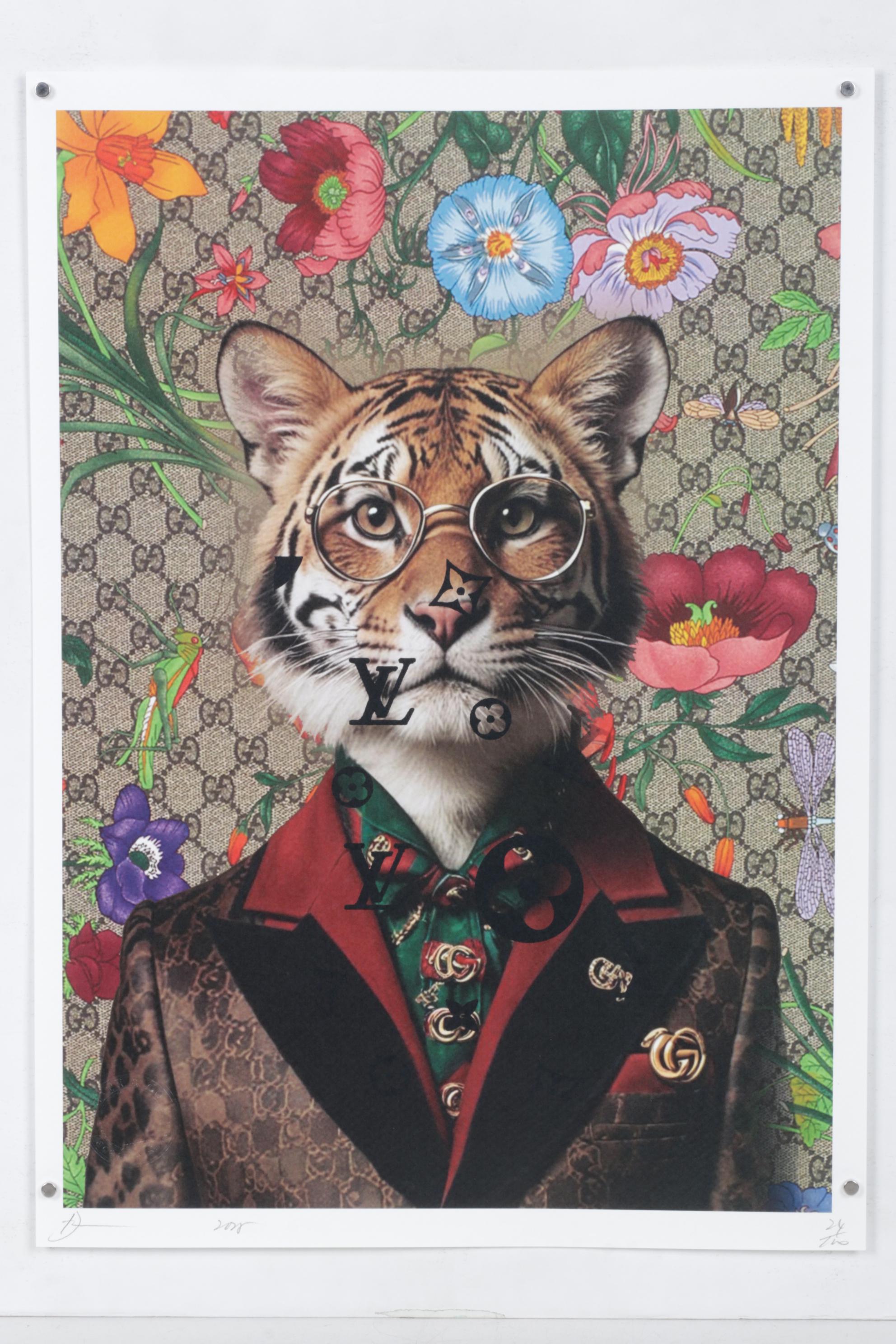 Death NYC Pop Art Graphic Print Homage to Gucci & Louis Vuitton x Tiger, 2025