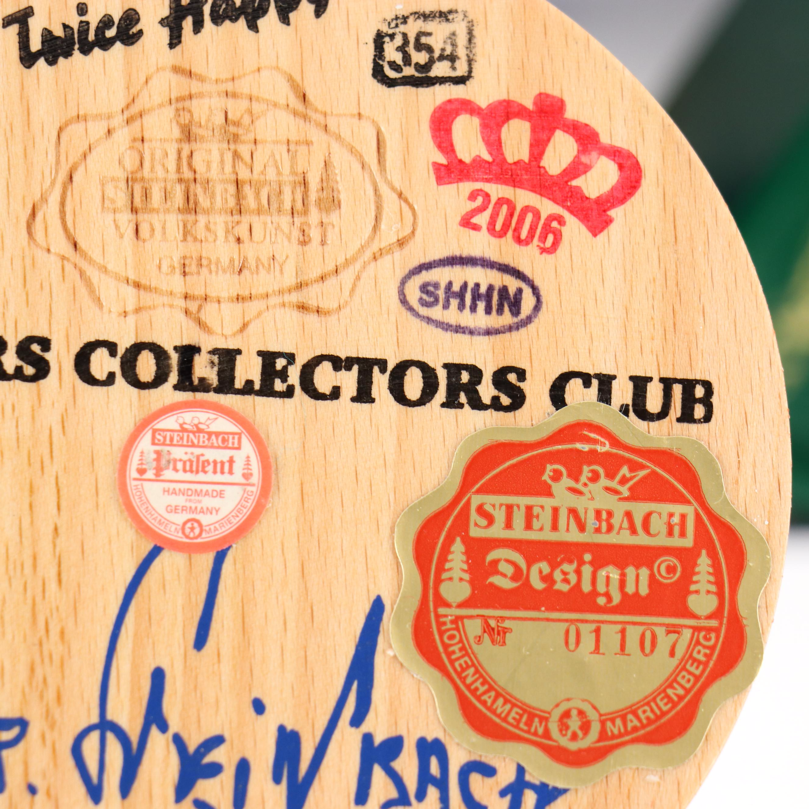 Artist Signed Steinbach "10 Years Collector's Club" Wooden Nutcracker