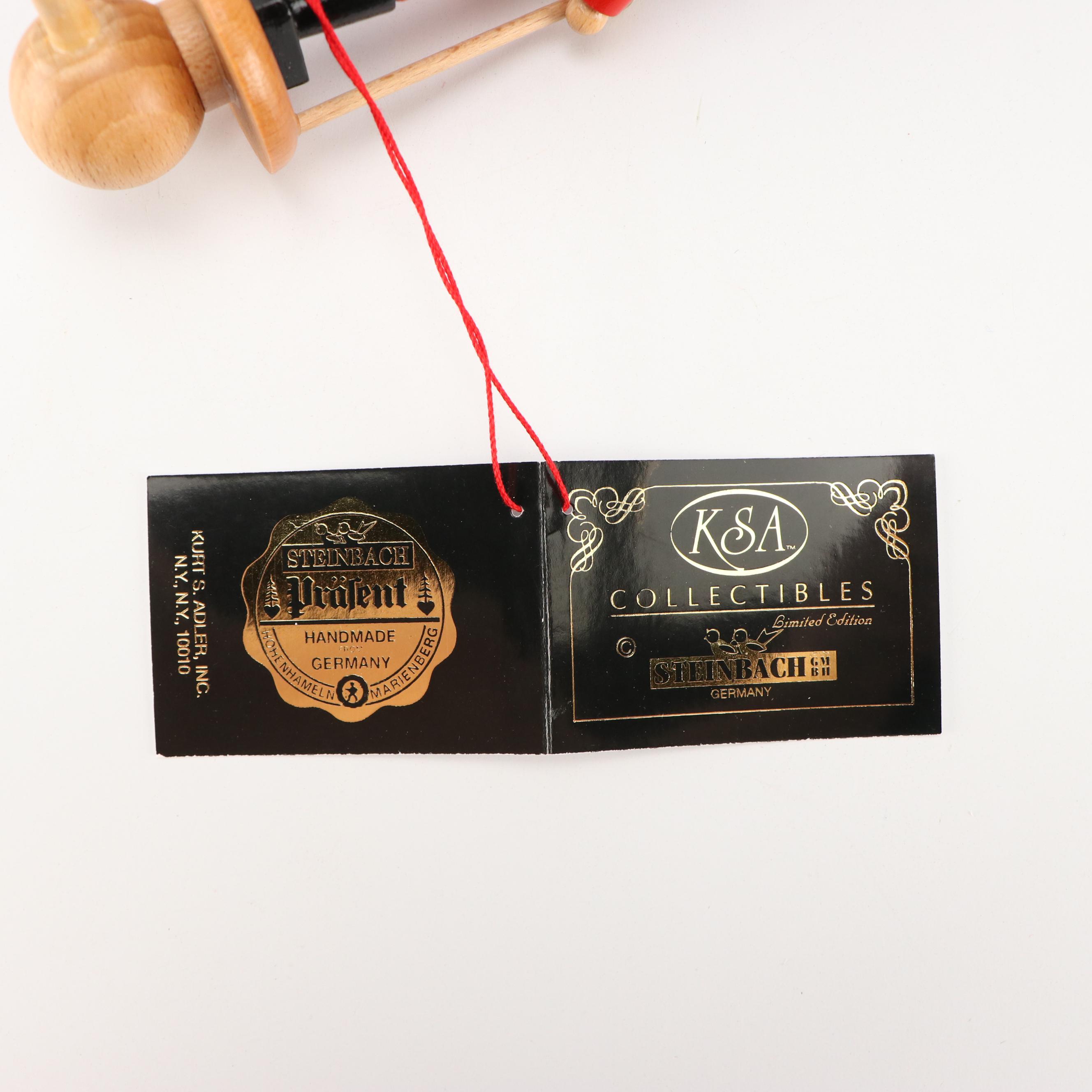 Artist Signed Steinbach "10 Years Collector's Club" Wooden Nutcracker