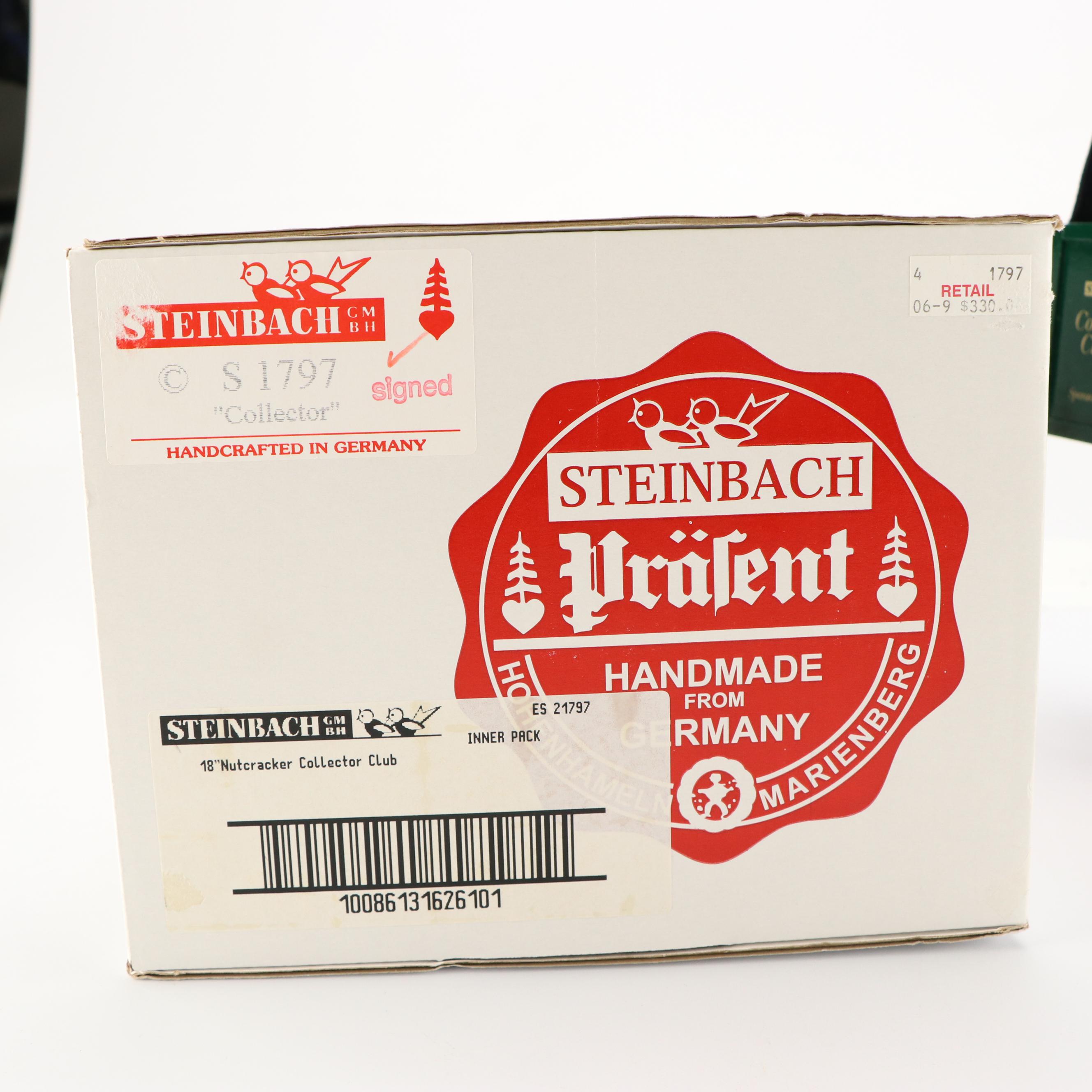 Artist Signed Steinbach "10 Years Collector's Club" Wooden Nutcracker