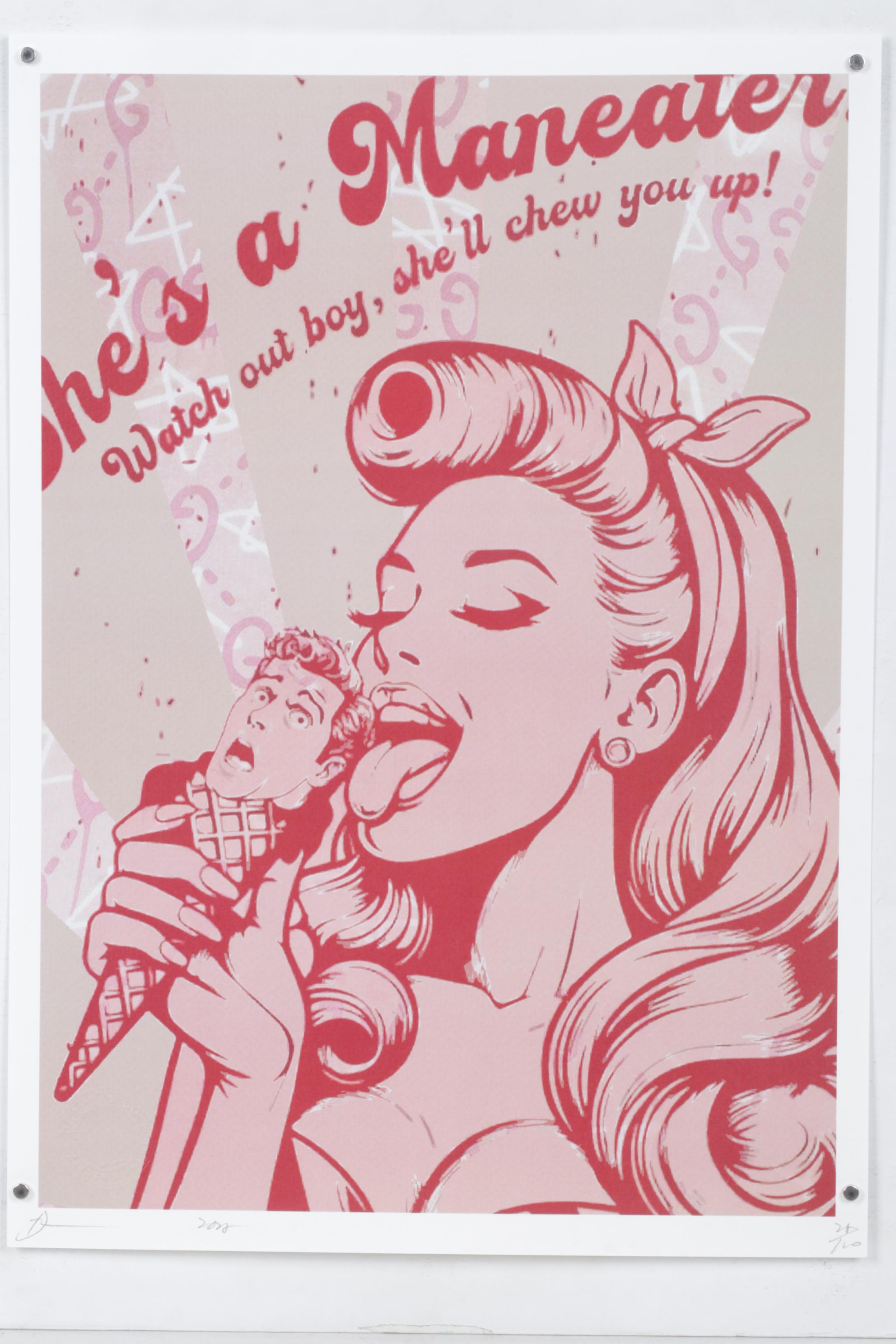 Death NYC Graphic Digital Print Homage to "Maneater," 2025