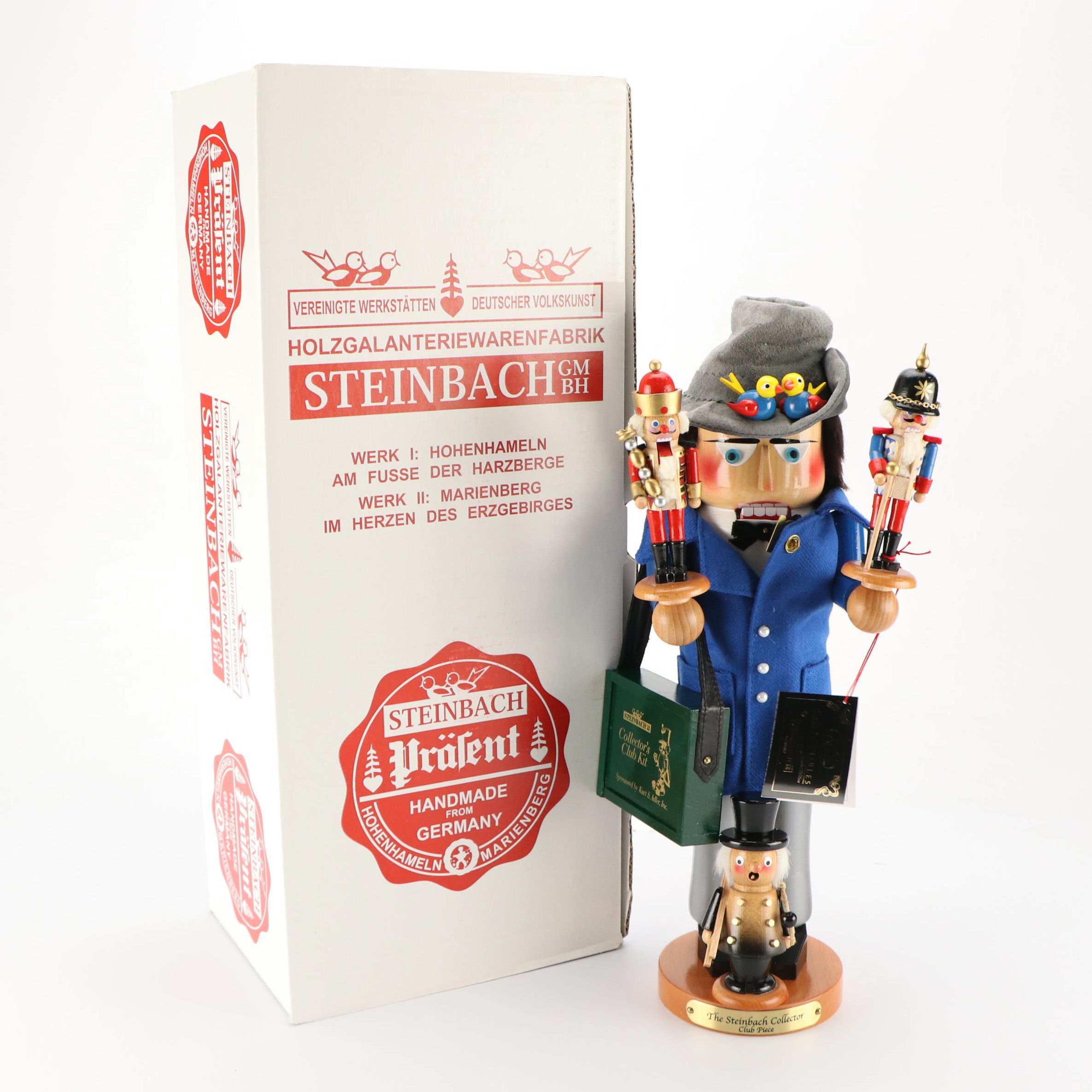 Artist Signed Steinbach "10 Years Collector's Club" Wooden Nutcracker