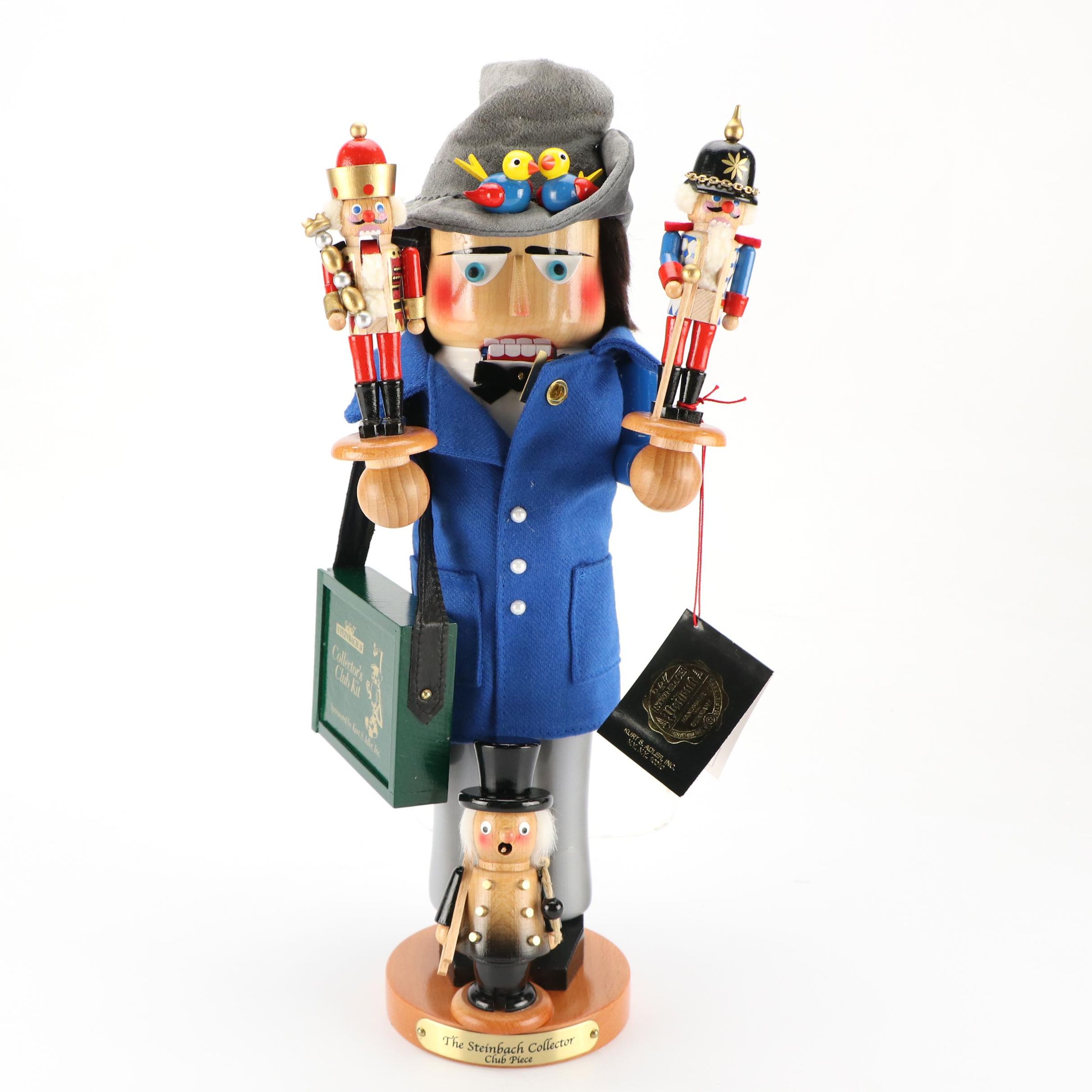 Artist Signed Steinbach "10 Years Collector's Club" Wooden Nutcracker