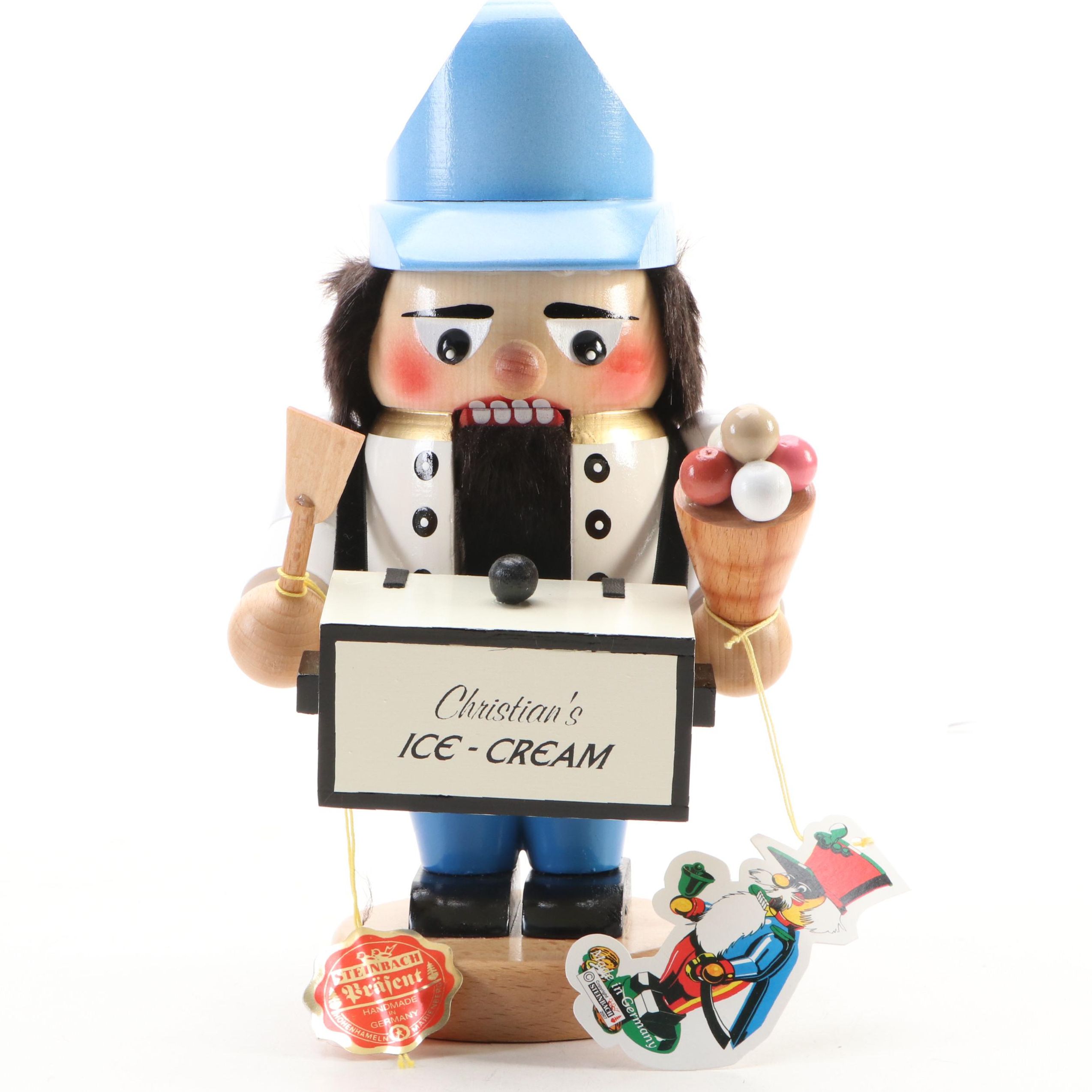 Artist Signed Steinbach "Ice Seller" Handcrafted Wooden Nutcracker