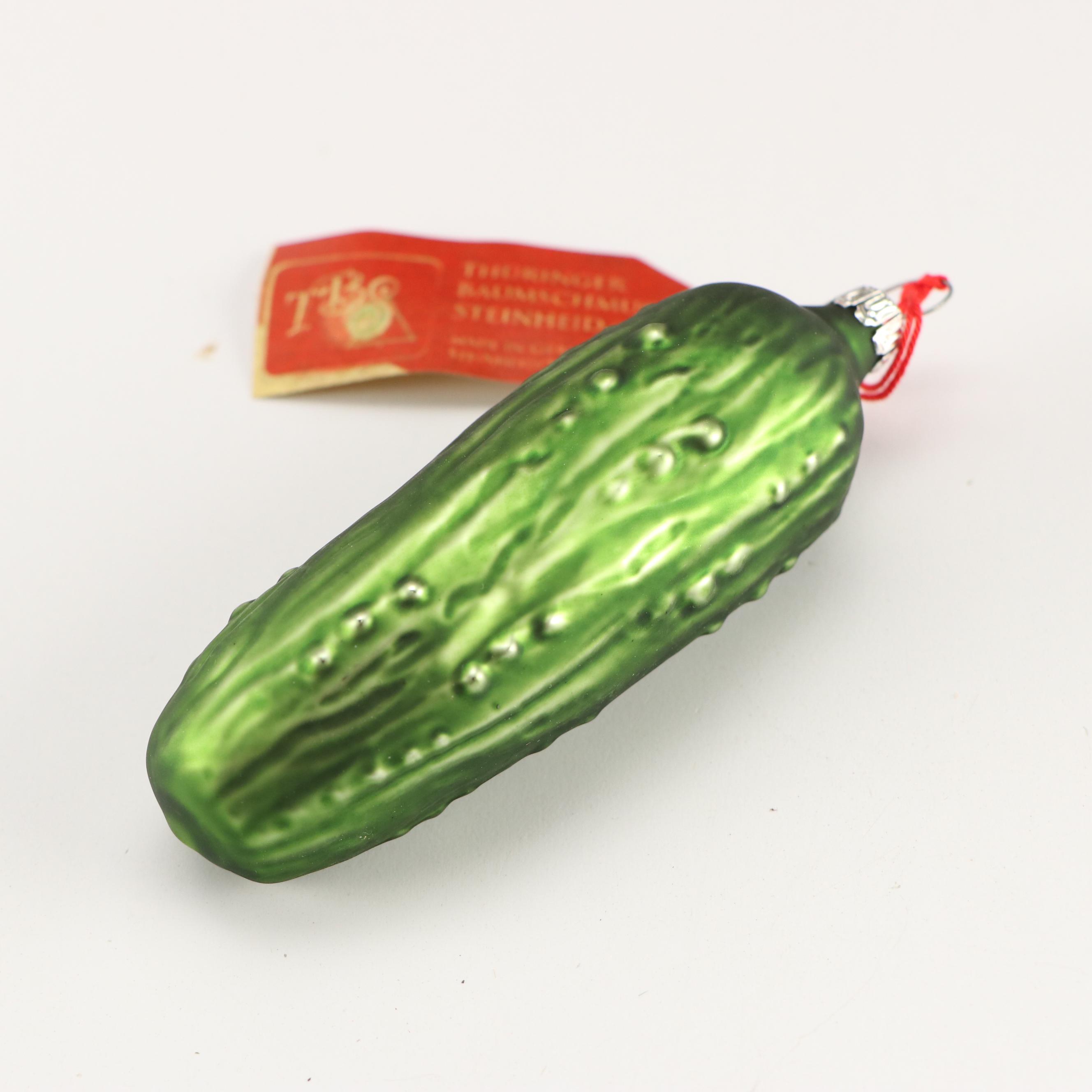 Artist Signed Steinbach "The Christmas Pickle" Limited Edition Wooden Nutcracker