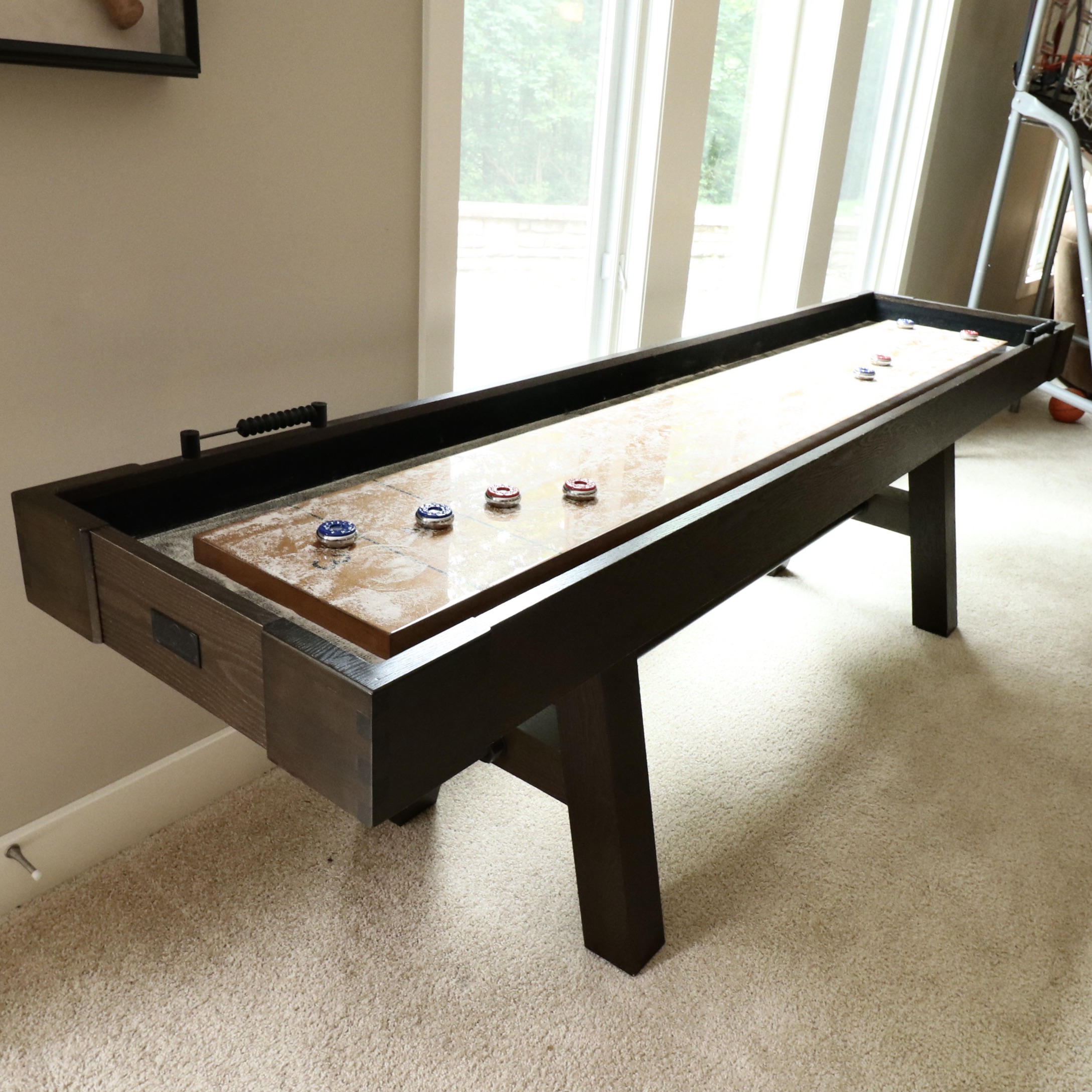 MD Sports Barrington Shuffleboard Table and Accessories