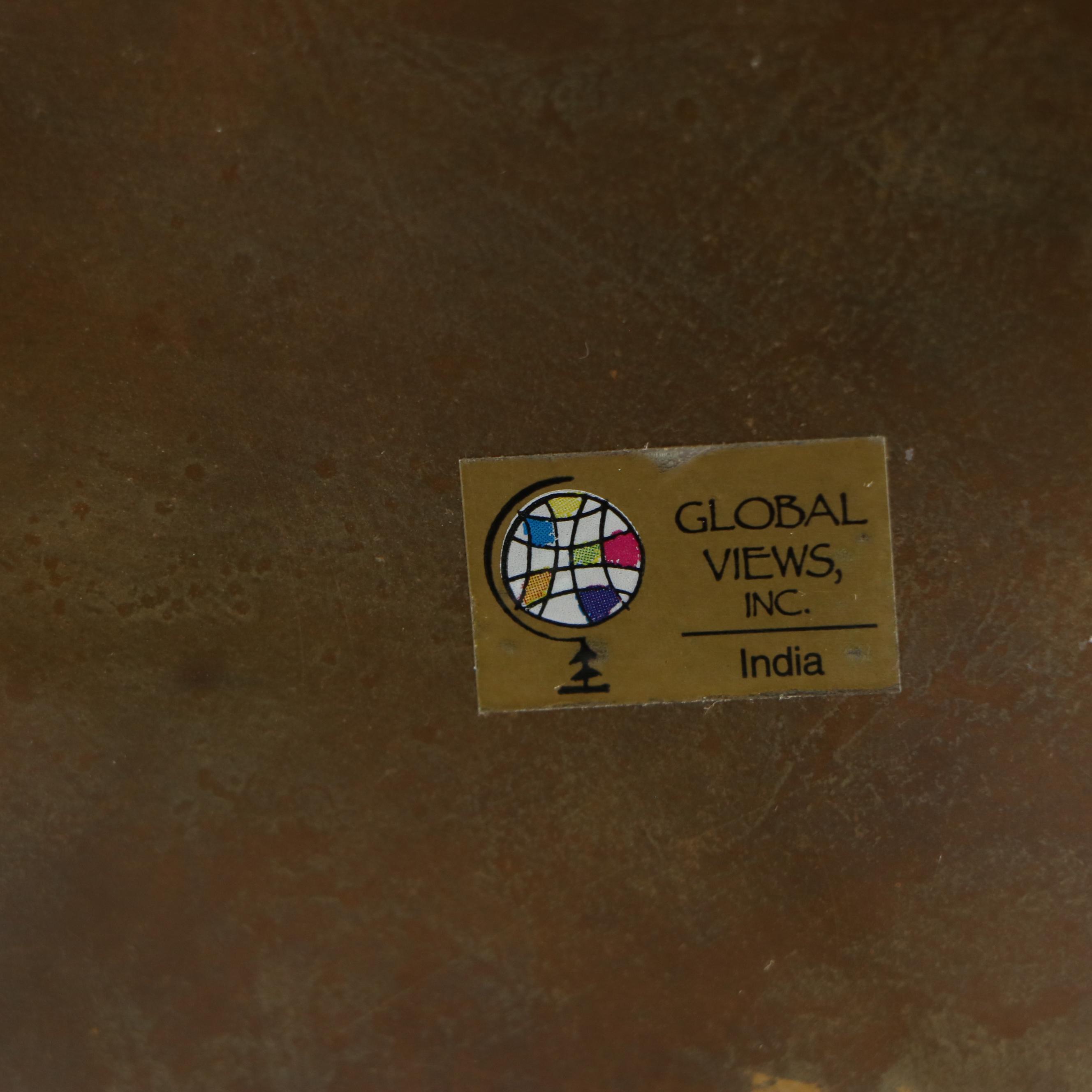 Global Views Georgian Style Copper and Brass Two-Bottle Wine Chiller