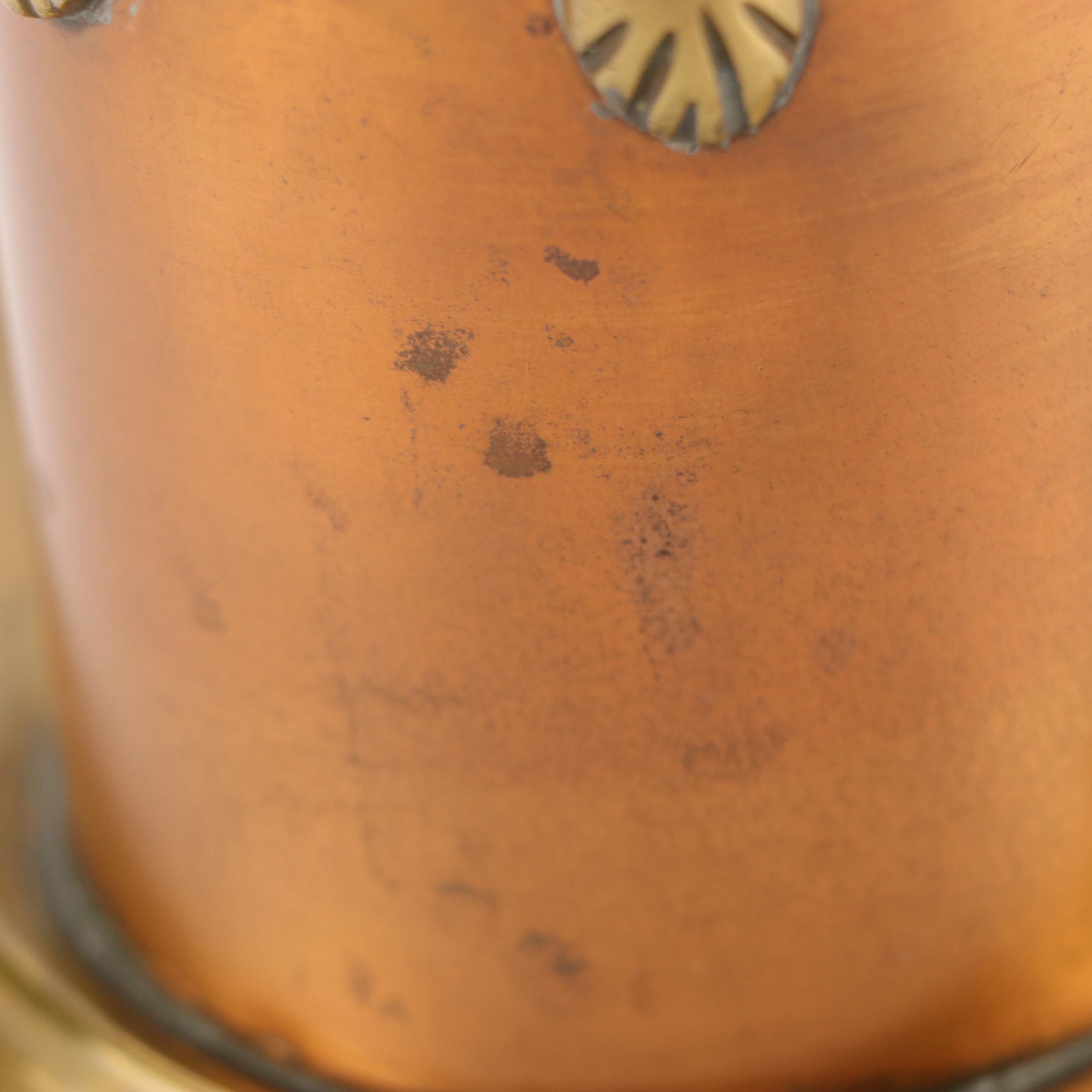 Global Views Georgian Style Copper and Brass Two-Bottle Wine Chiller