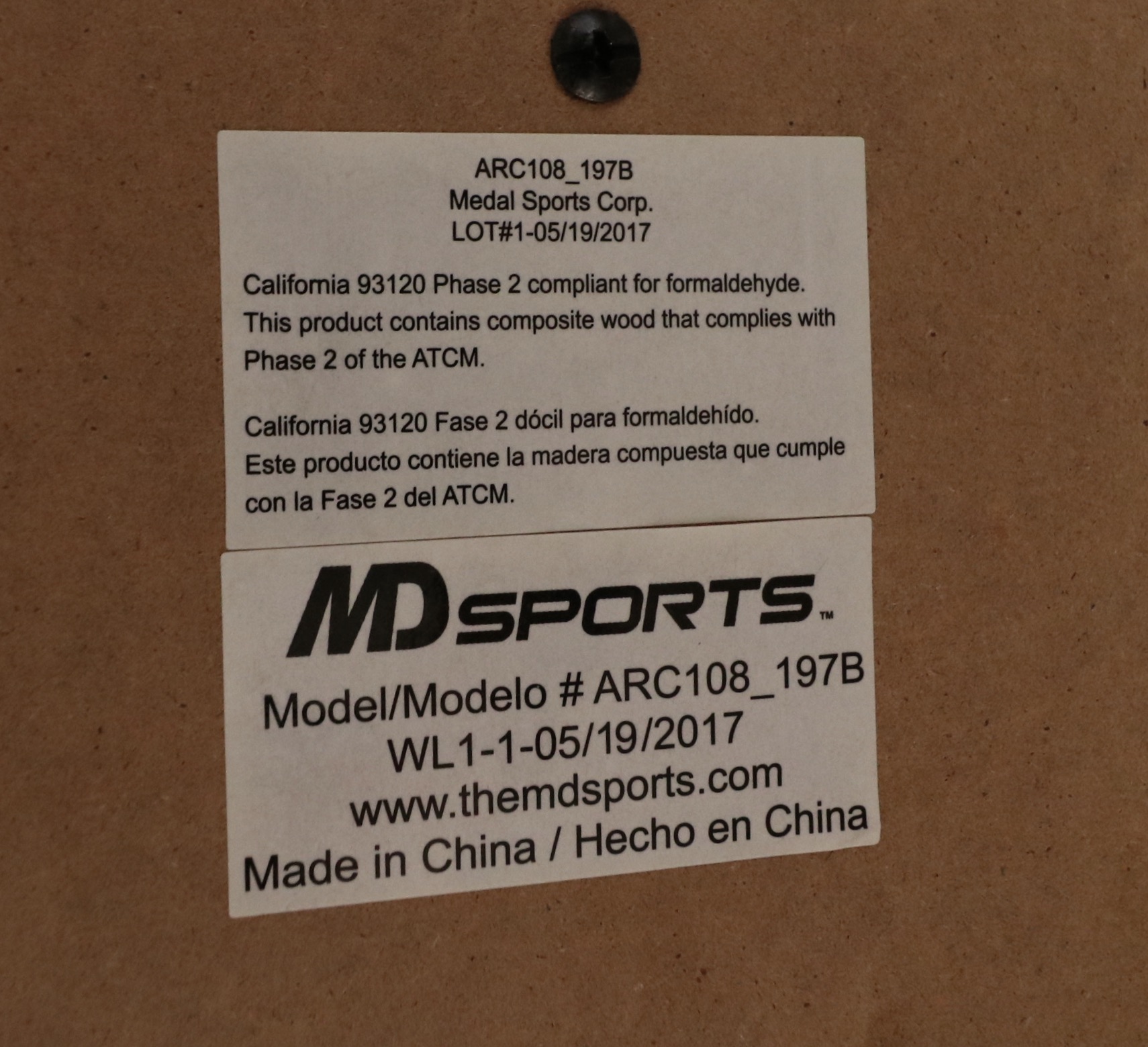 MD Sports Barrington Shuffleboard Table and Accessories