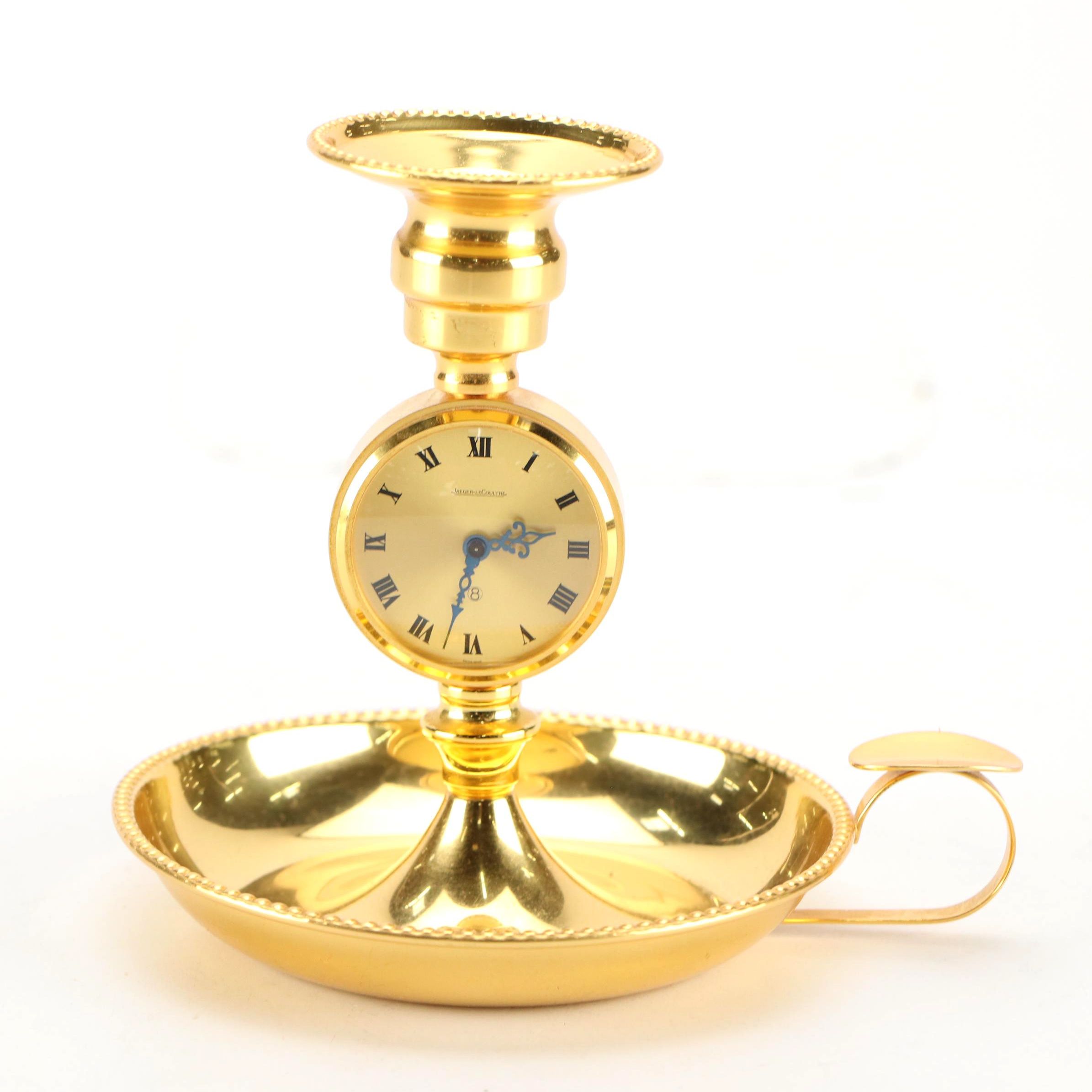 Jaeger-LeCoultre Brass Chamberstick Desk Clock