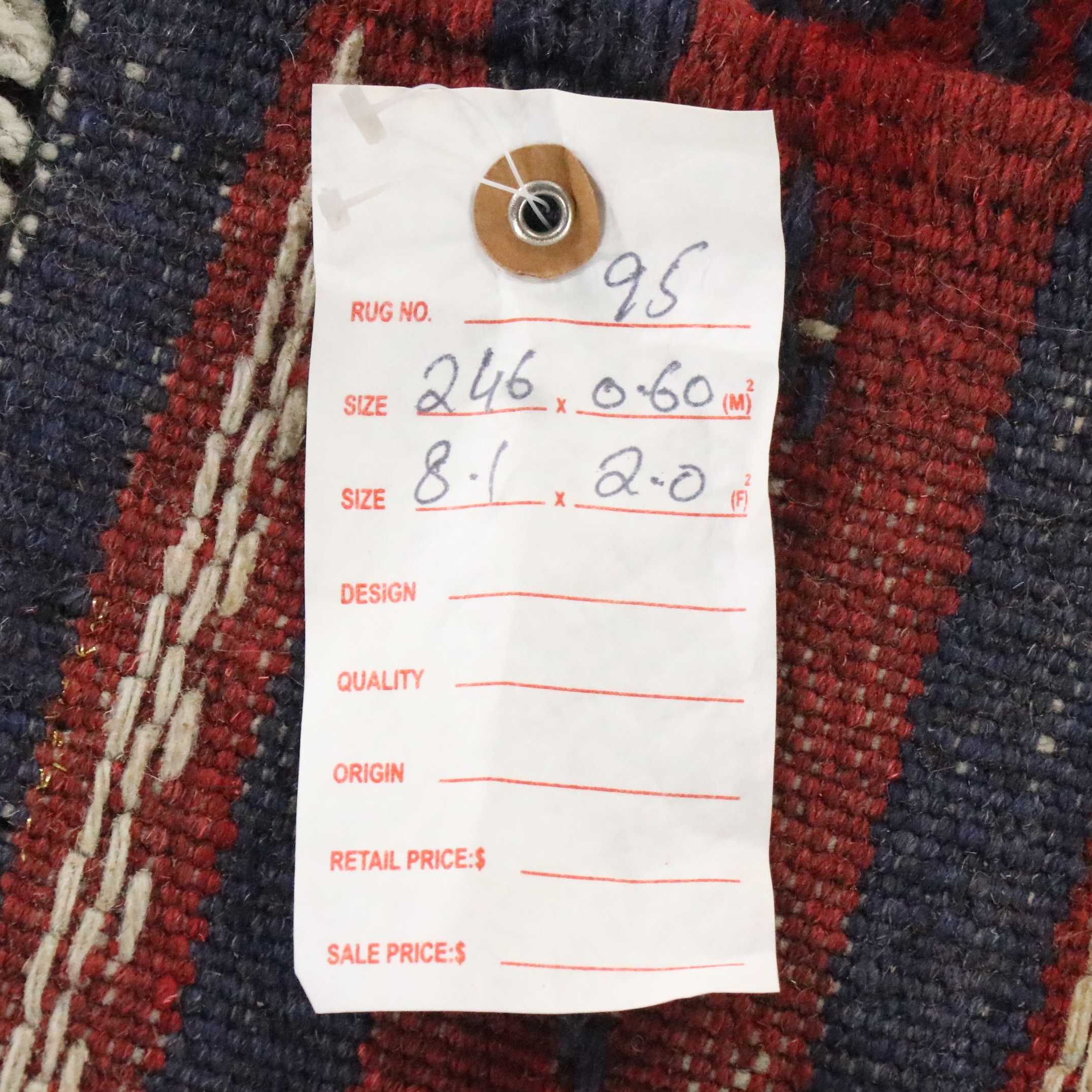 2' x 8'3 Handwoven Afghan Mashwani Carpet Runner