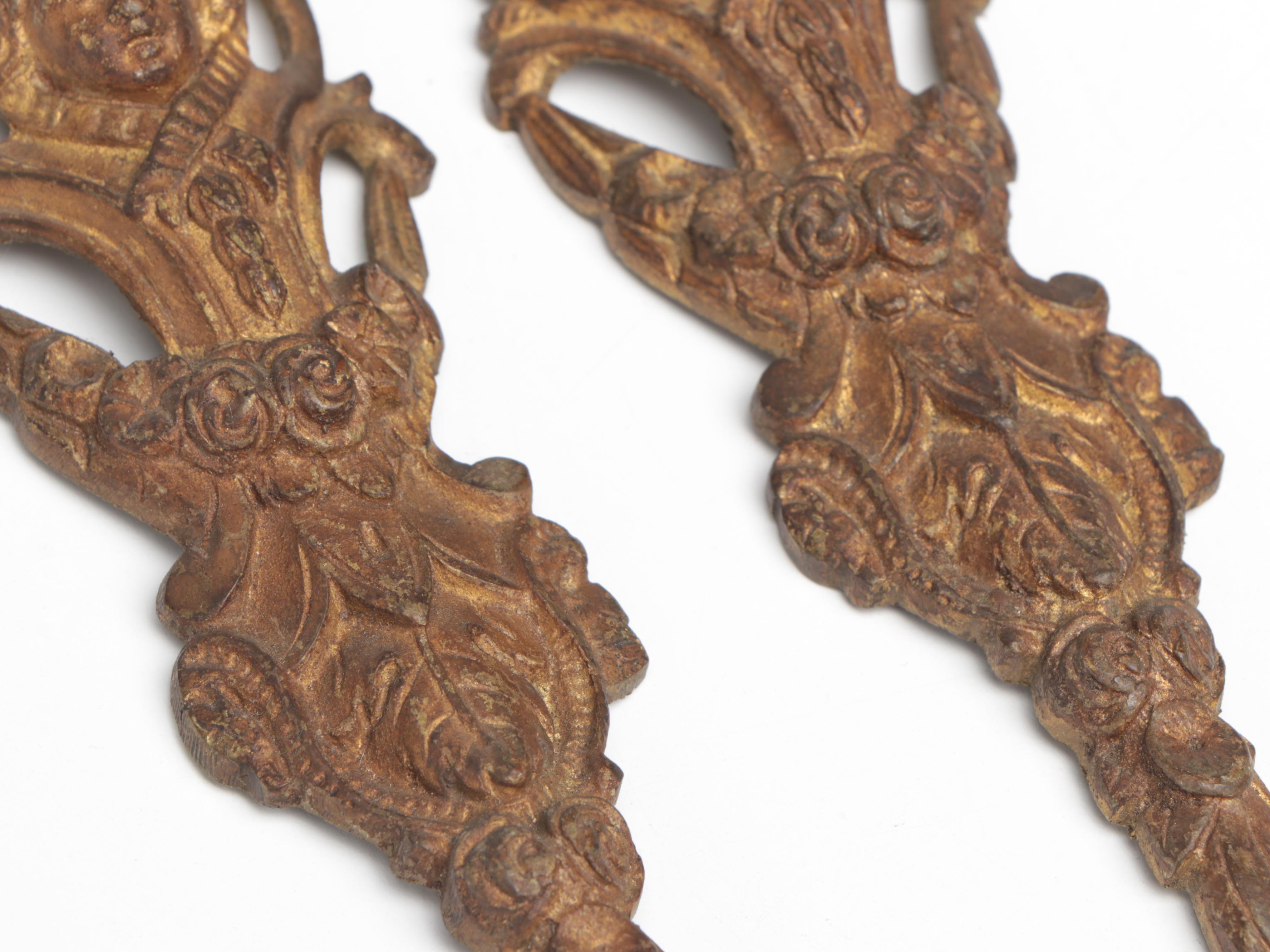 French Style Brass Furniture Pediments