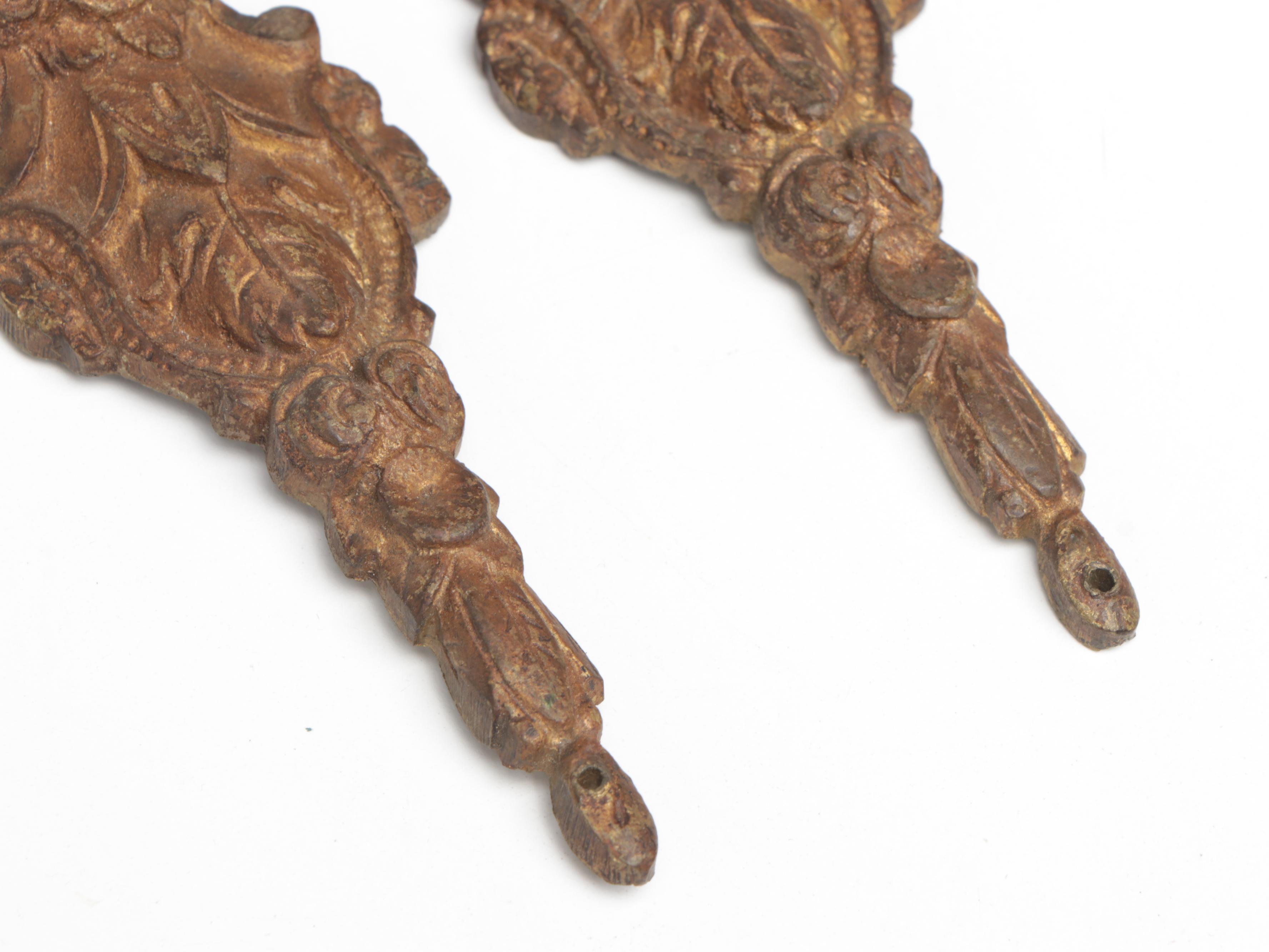 French Style Brass Furniture Pediments