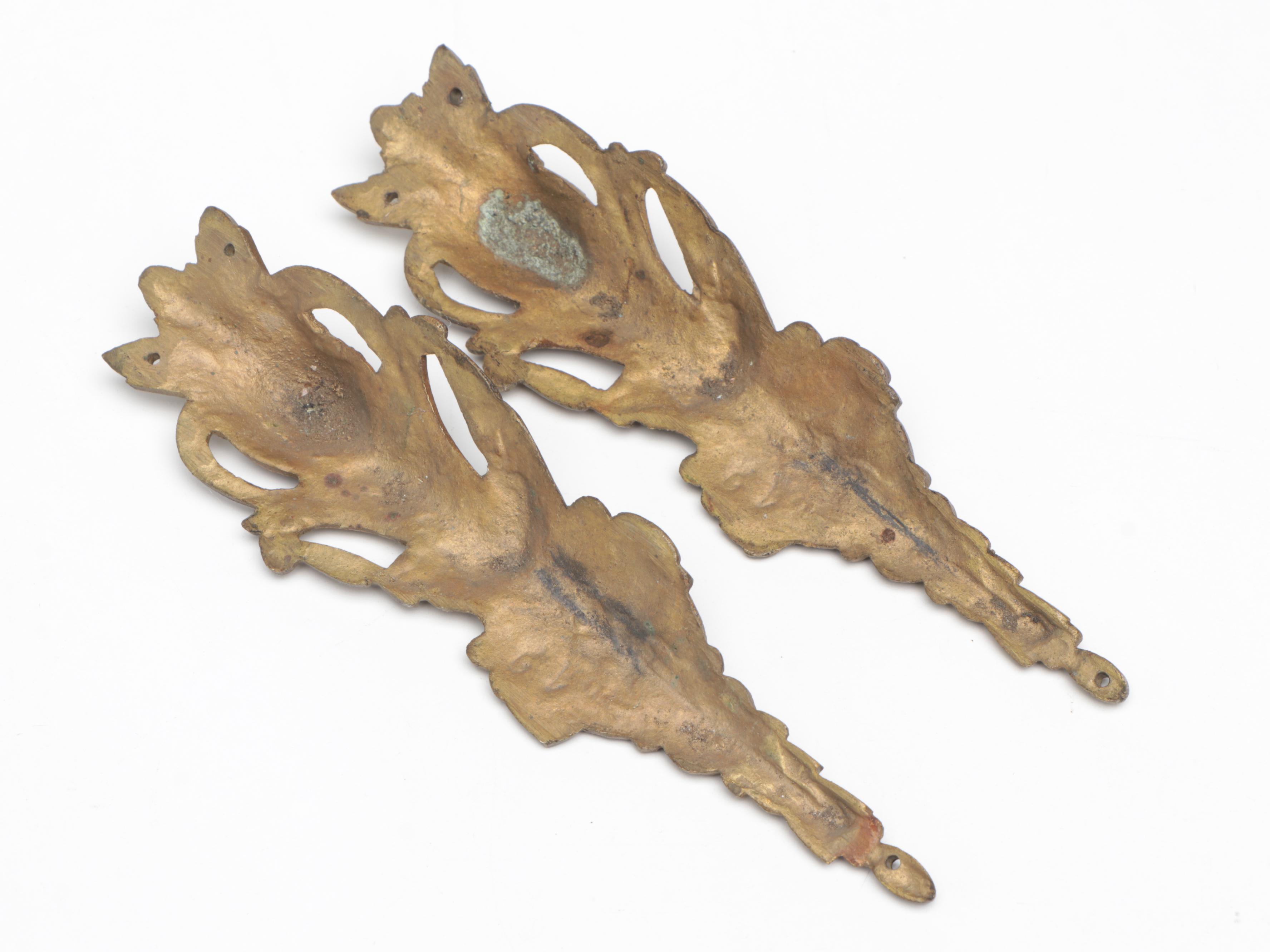 French Style Brass Furniture Pediments