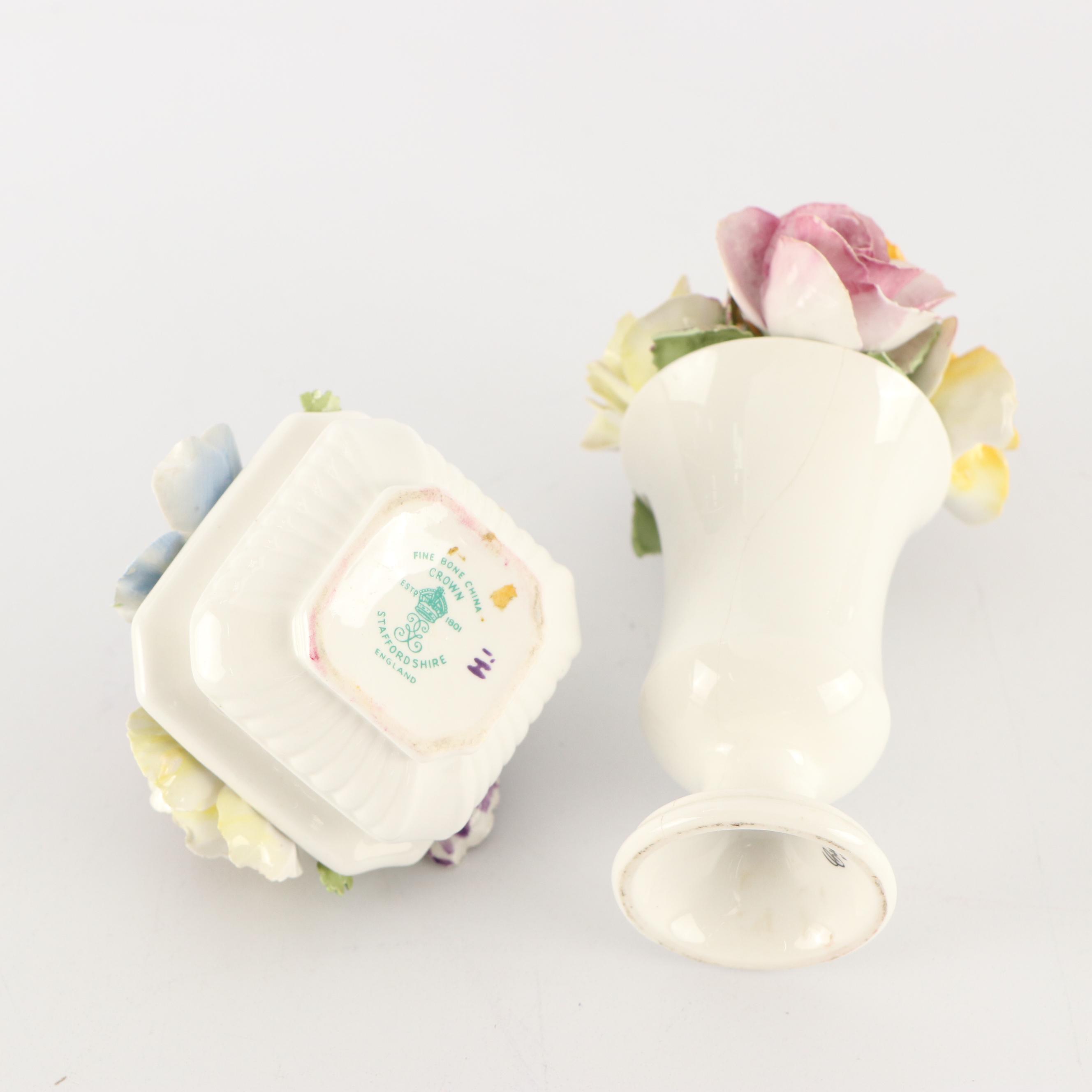 Capodimonte Porcelain Flowers with British Bone China Bouquets