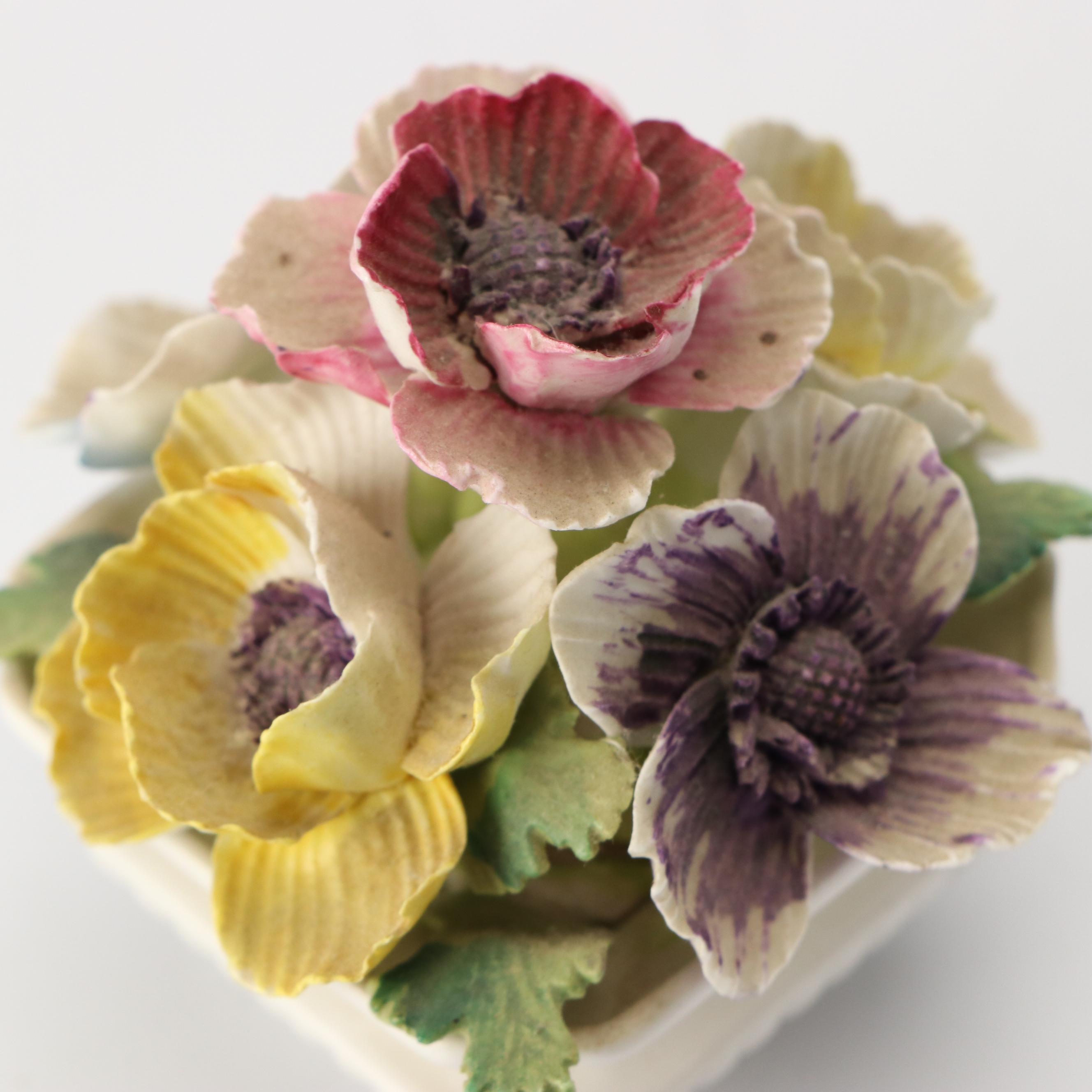 Capodimonte Porcelain Flowers with British Bone China Bouquets