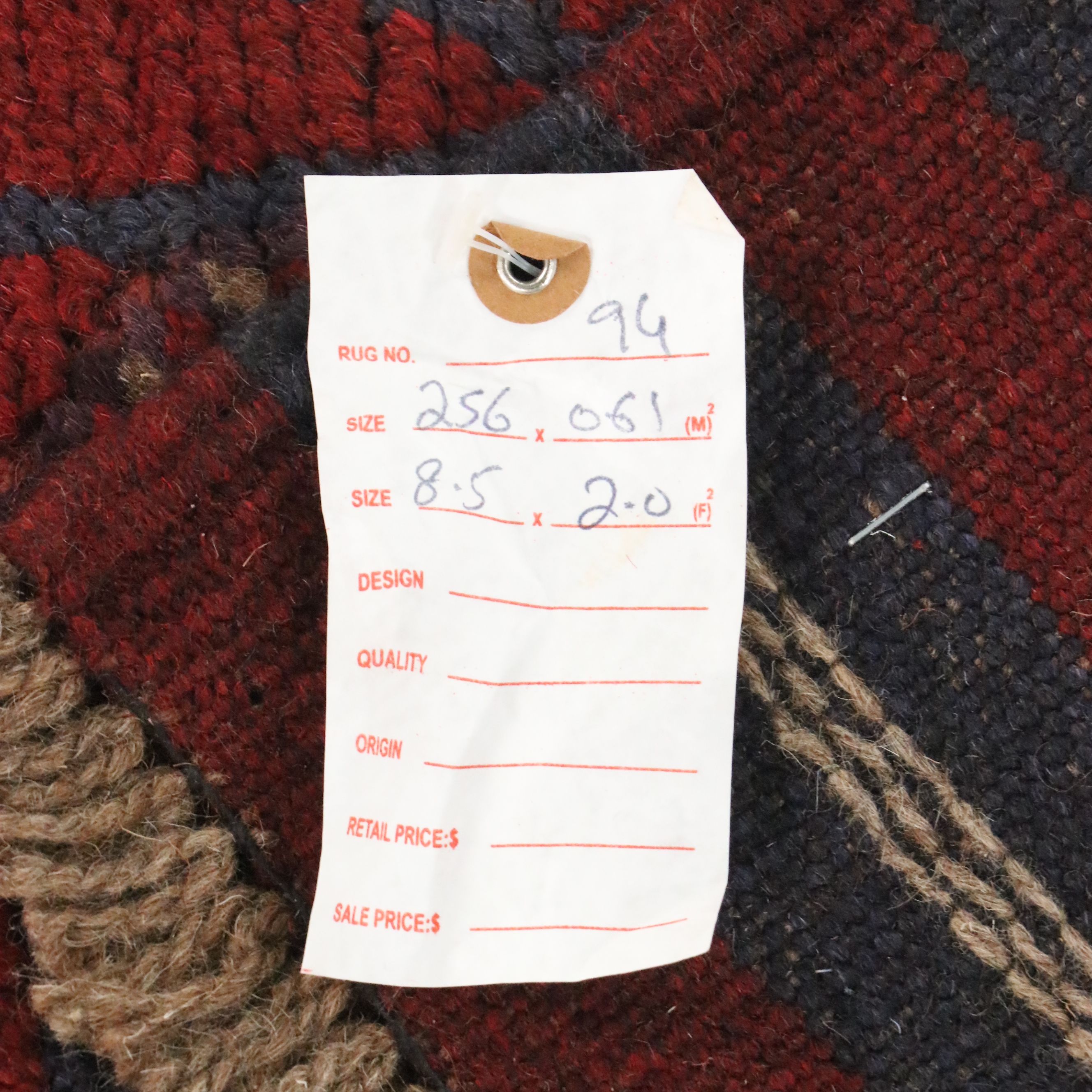 2'1 x 8'7 Handwoven Afghan Mashwani Carpet Runner