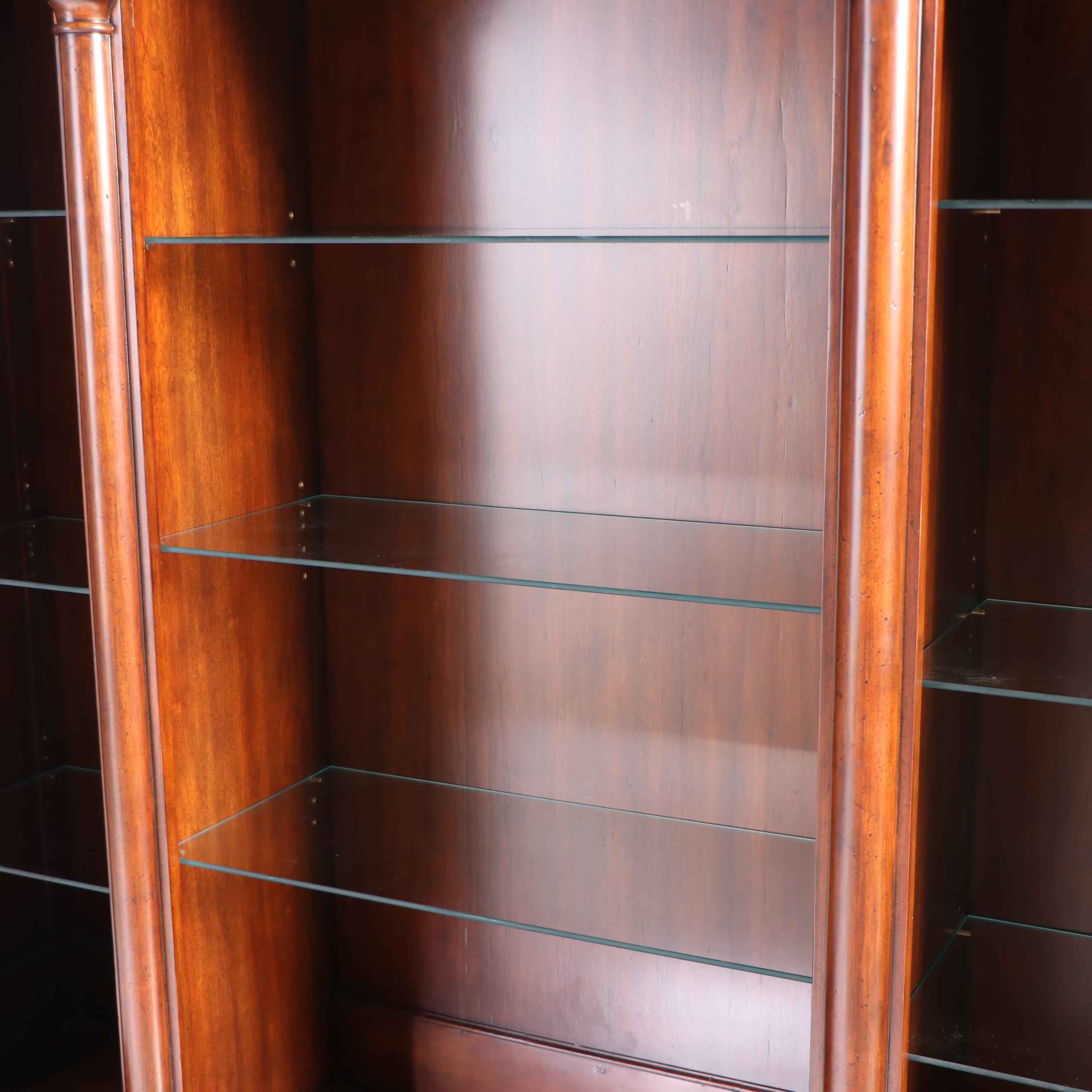 La Barge Empire Style Illuminated Mahogany China Cabinet