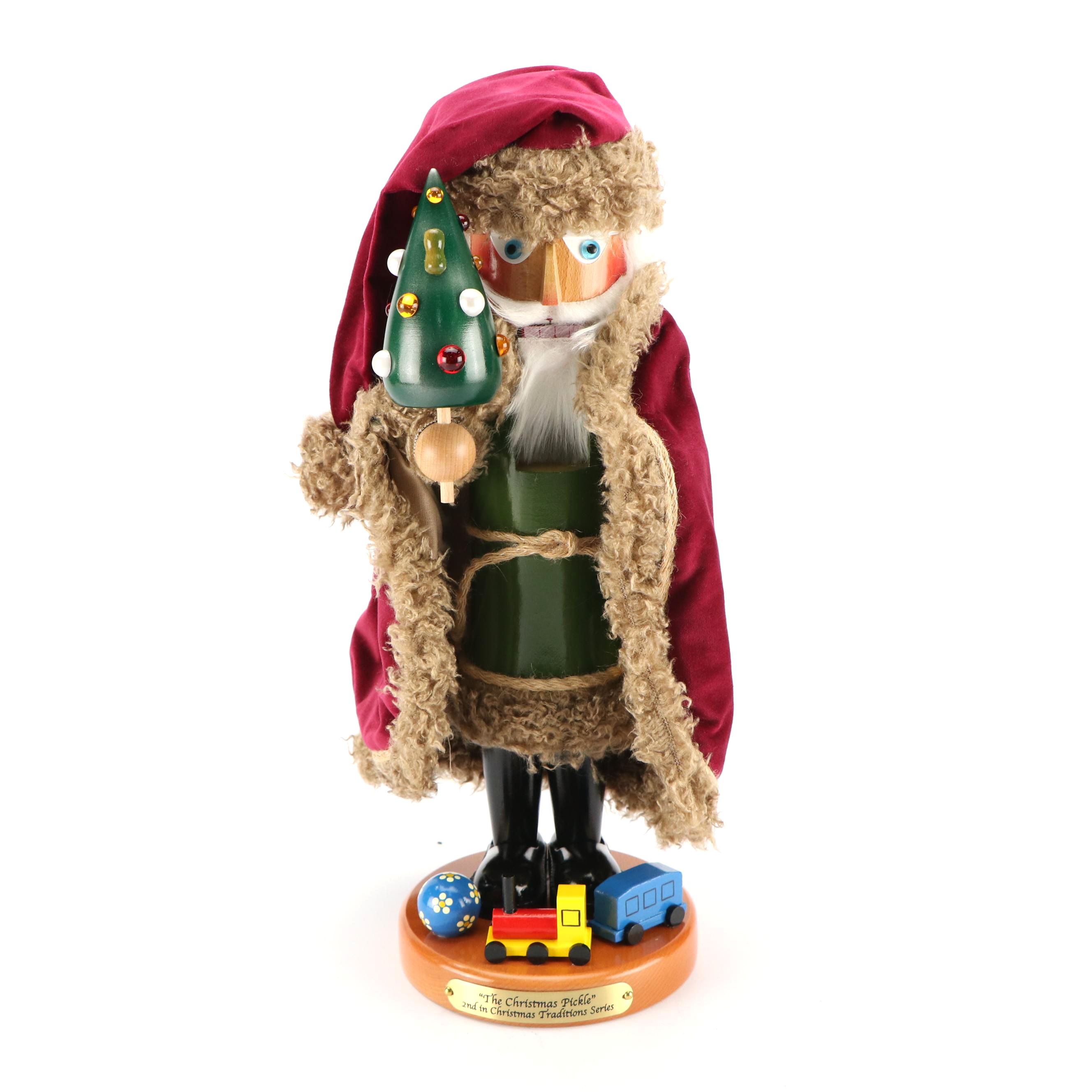 Artist Signed Steinbach "The Christmas Pickle" Limited Edition Wooden Nutcracker